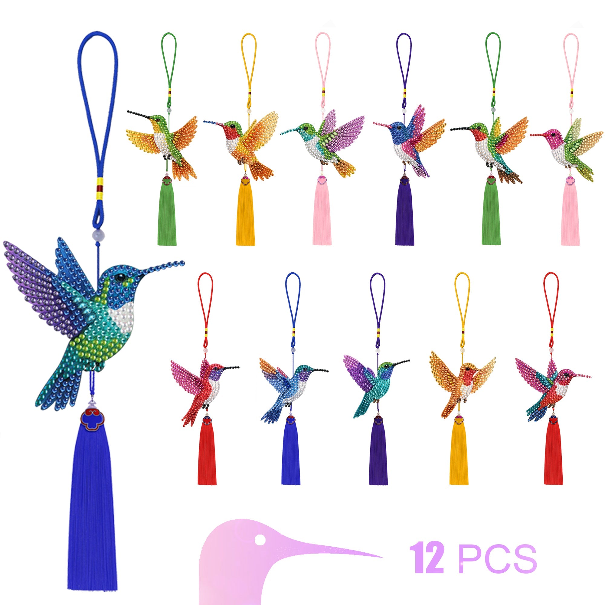 12PCS Hummingbird Ornament