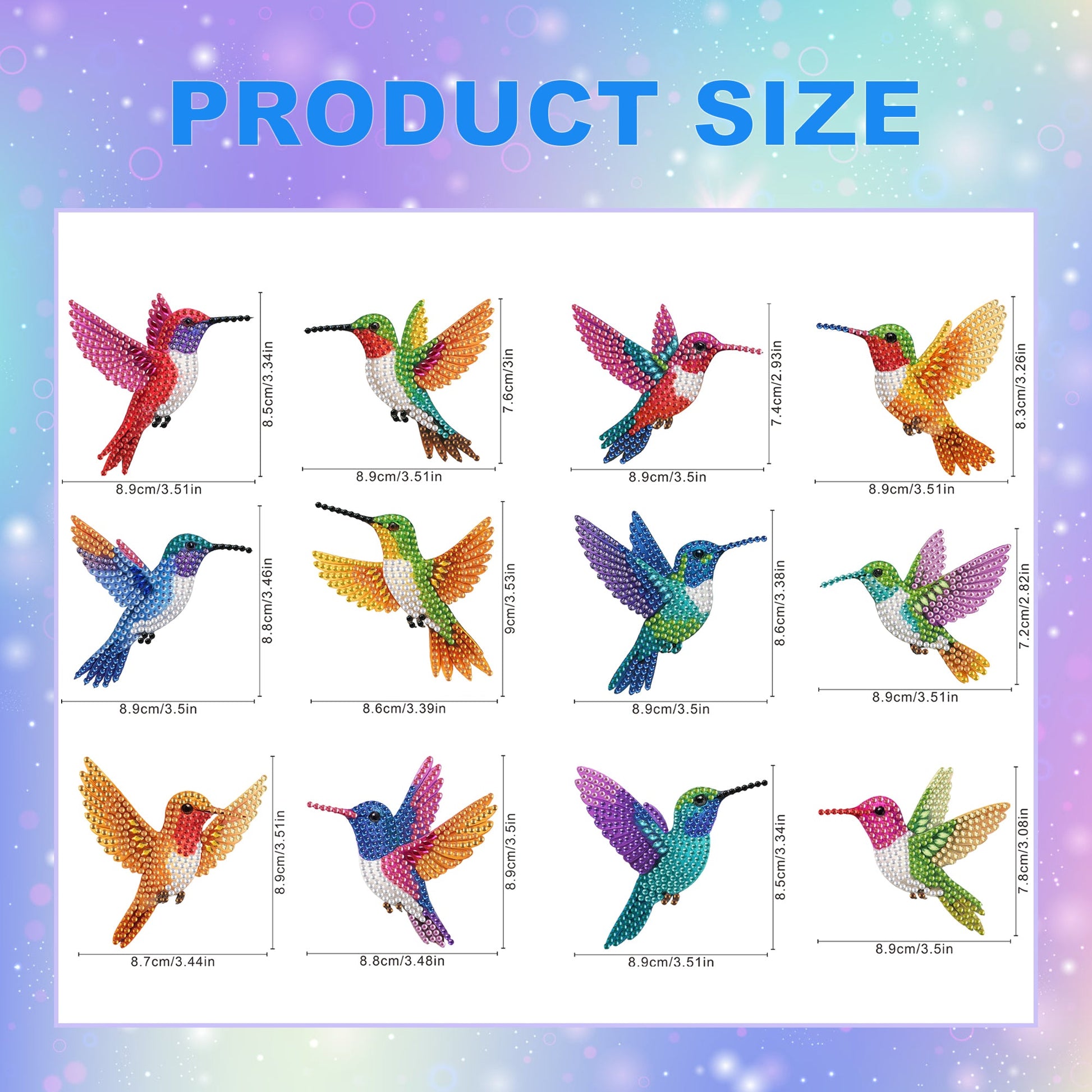 12PCS Hummingbird Ornament