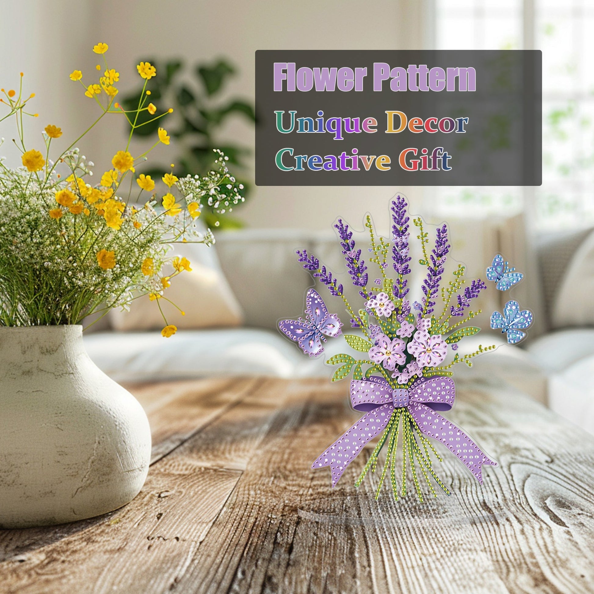 Purple Flower Bouquet - Tabletop