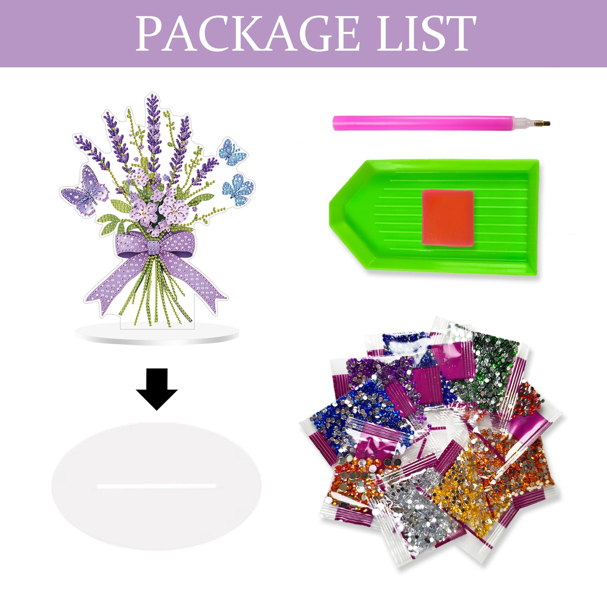 Purple Flower Bouquet - Tabletop