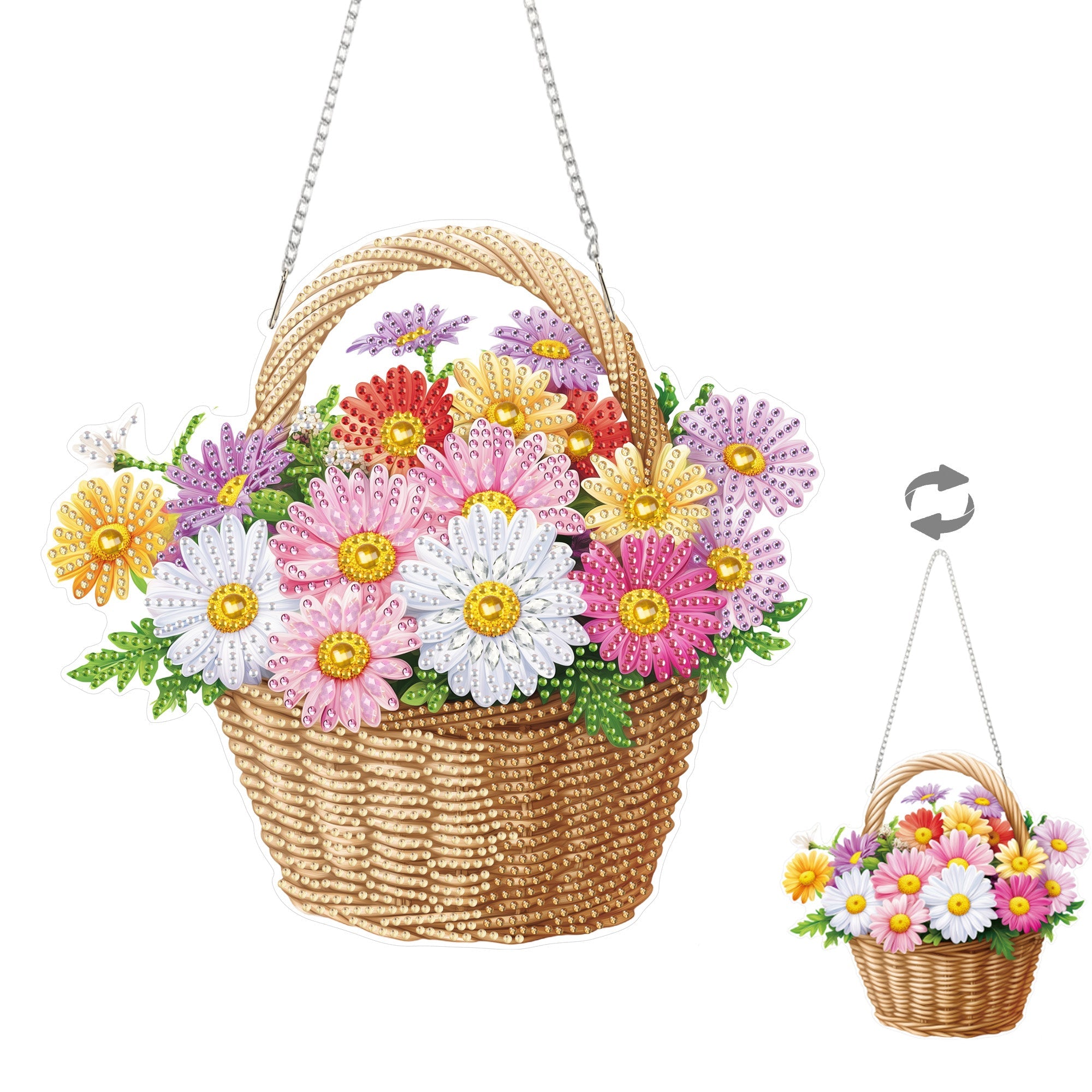 Daisies Basket - Hanging