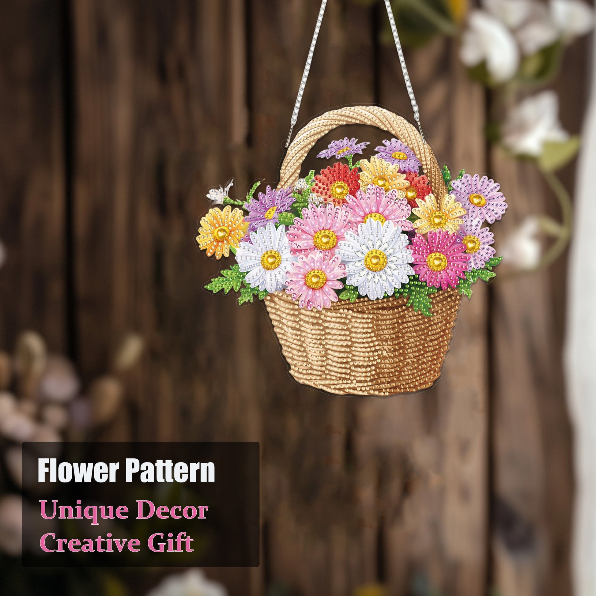 Daisies Basket - Hanging