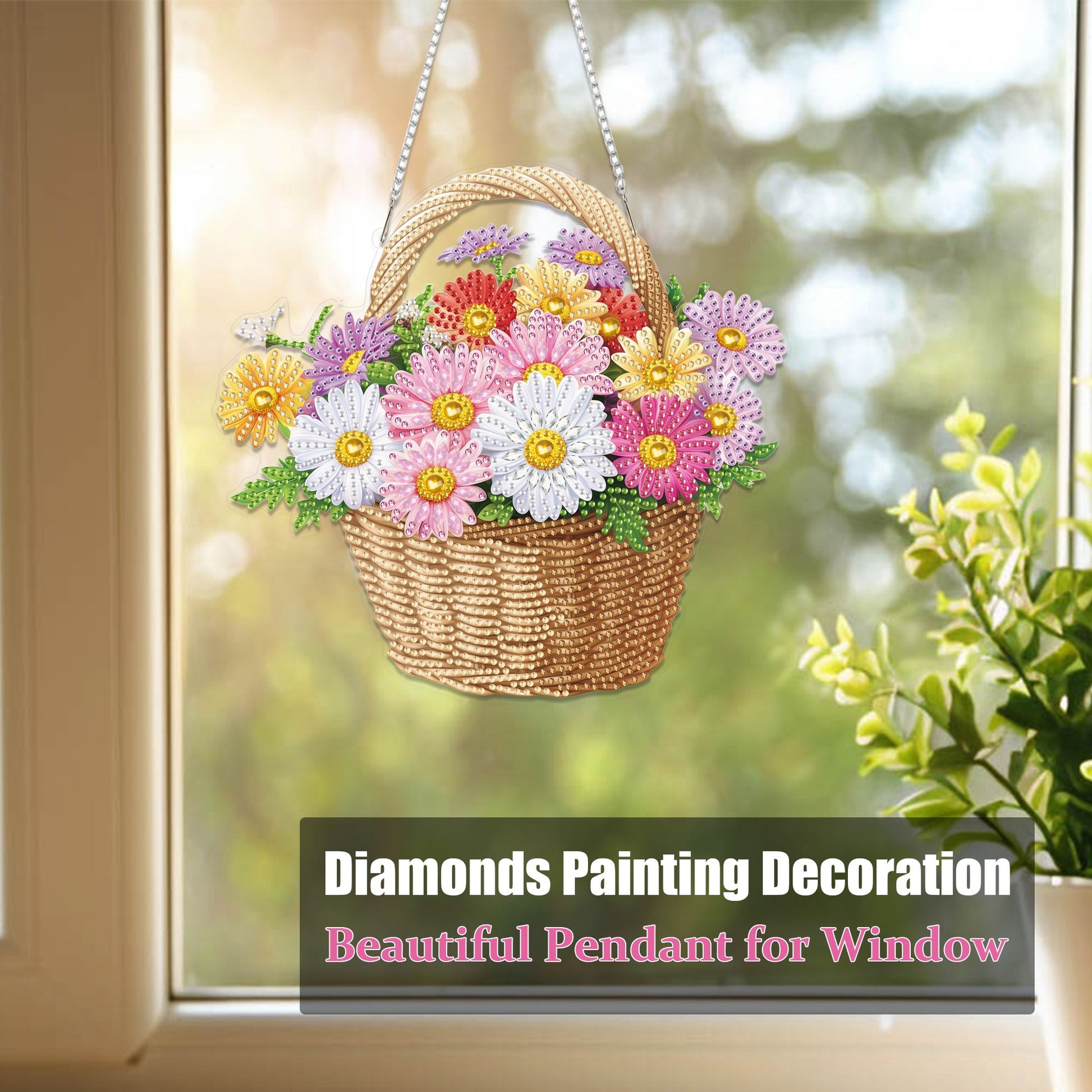 Daisies Basket - Hanging