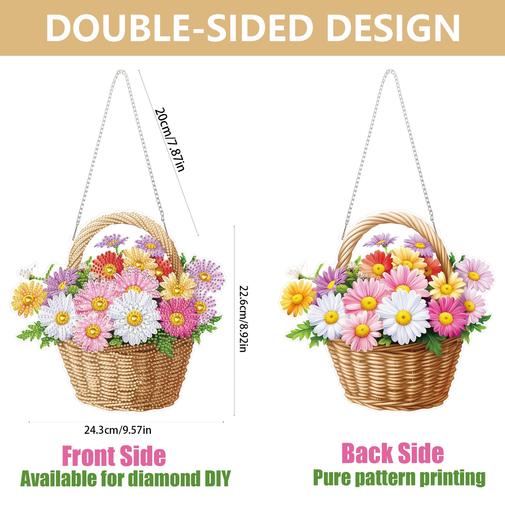 Daisies Basket - Hanging