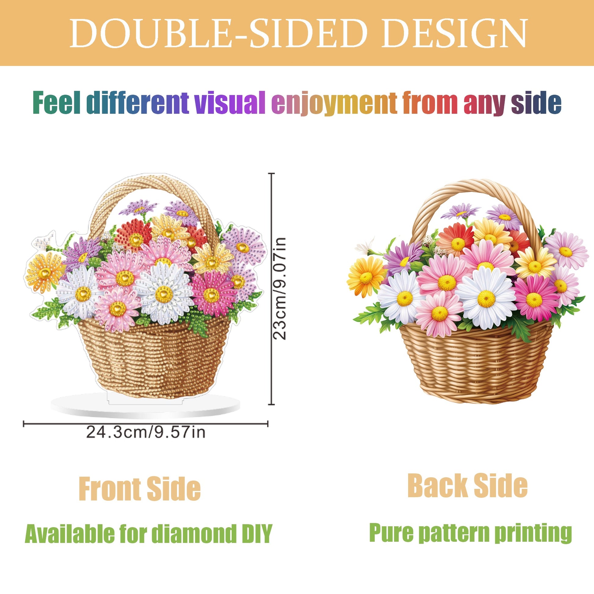 Daisies Basket - Tabletop