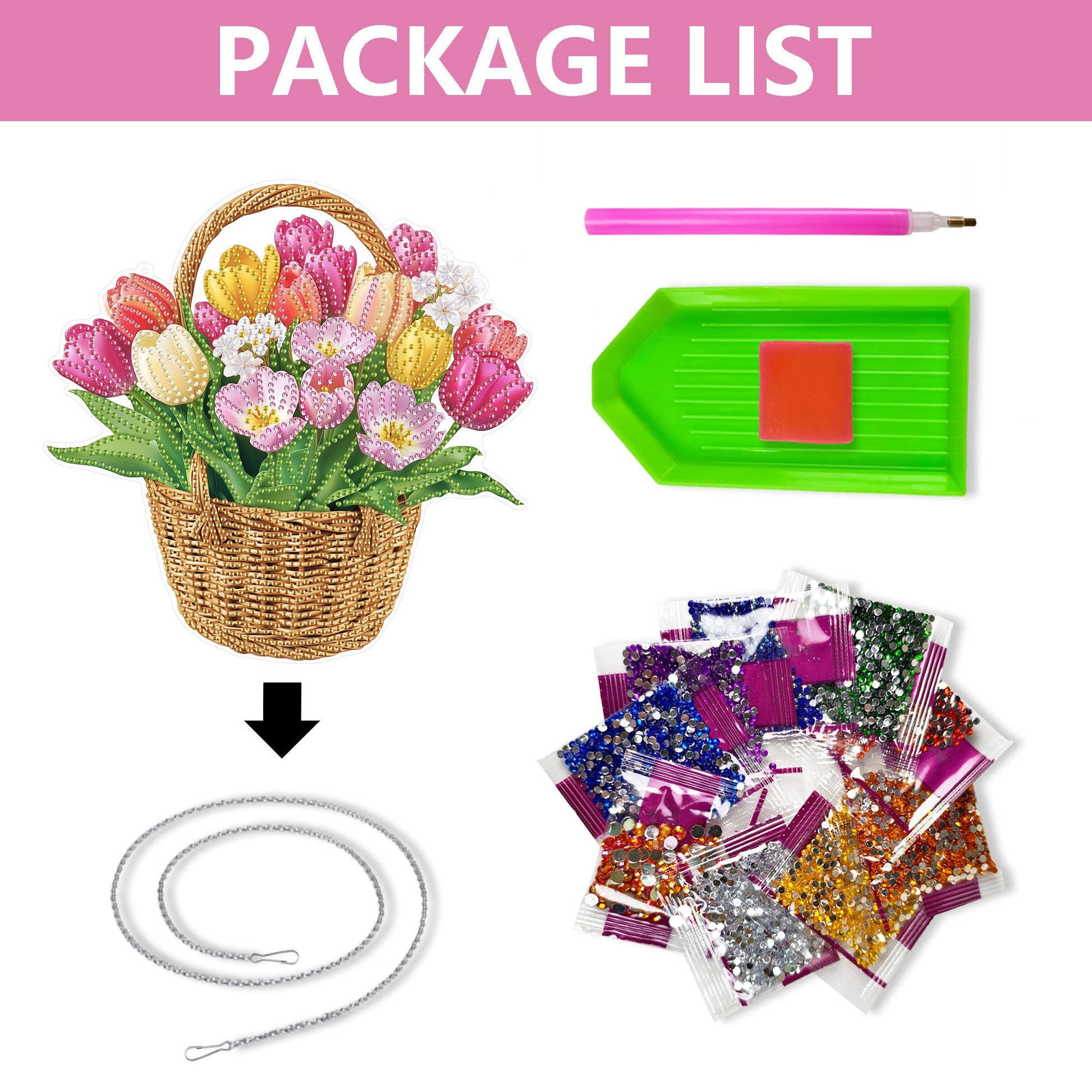 Tulips Basket - Hanging