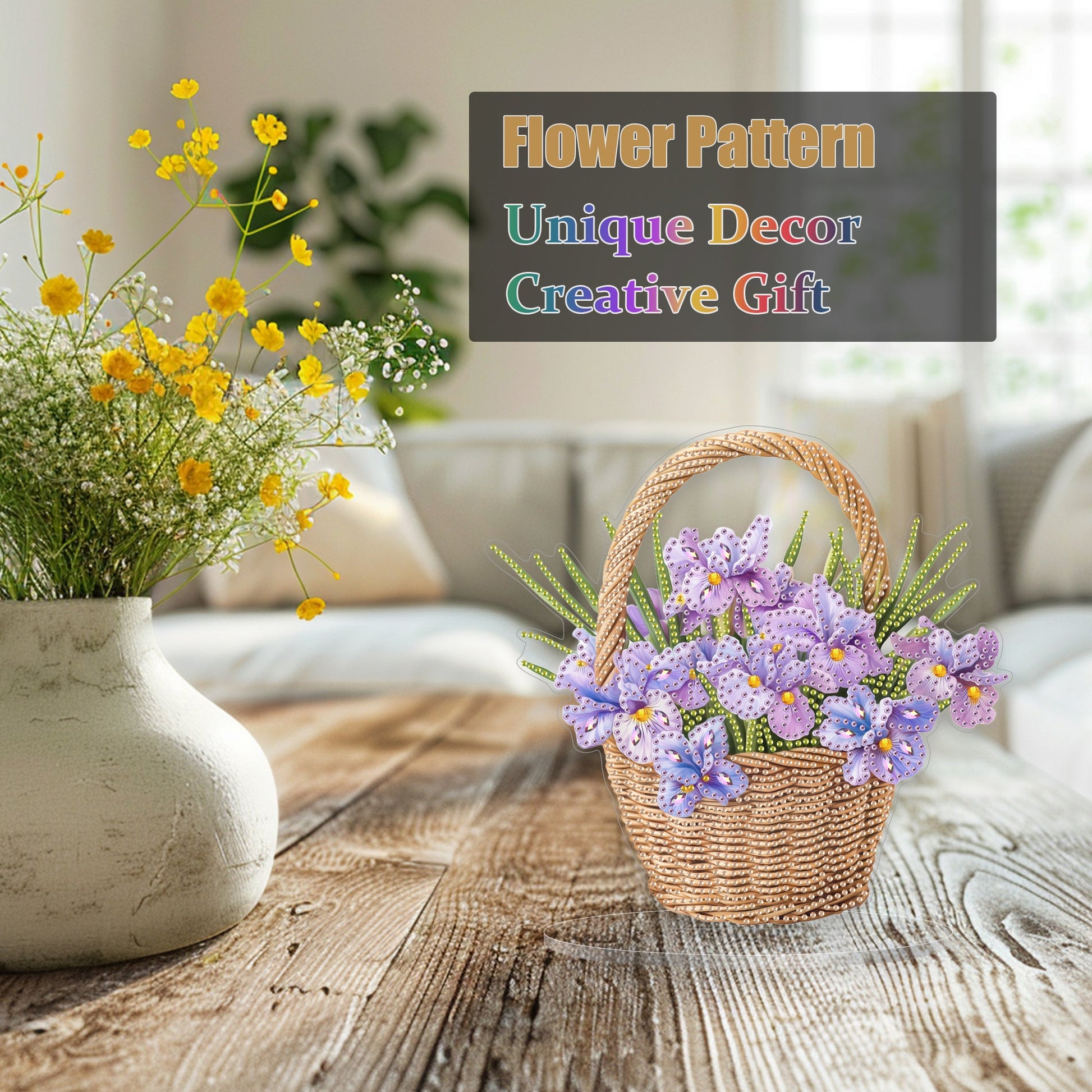 Violet Flower Basket