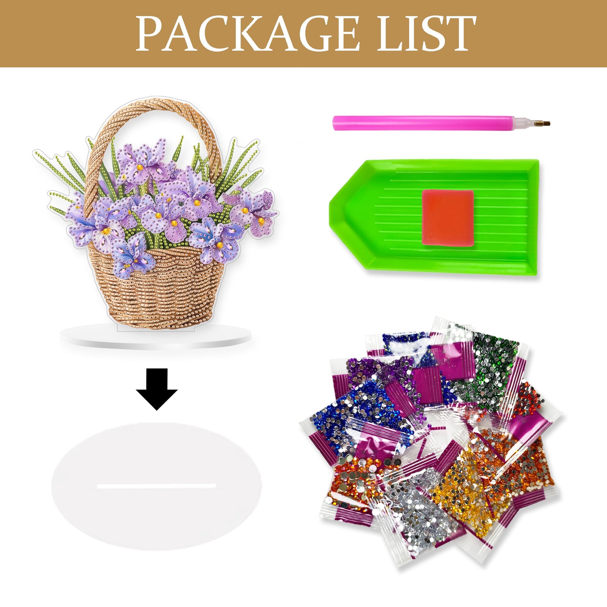 Violet Flower Basket