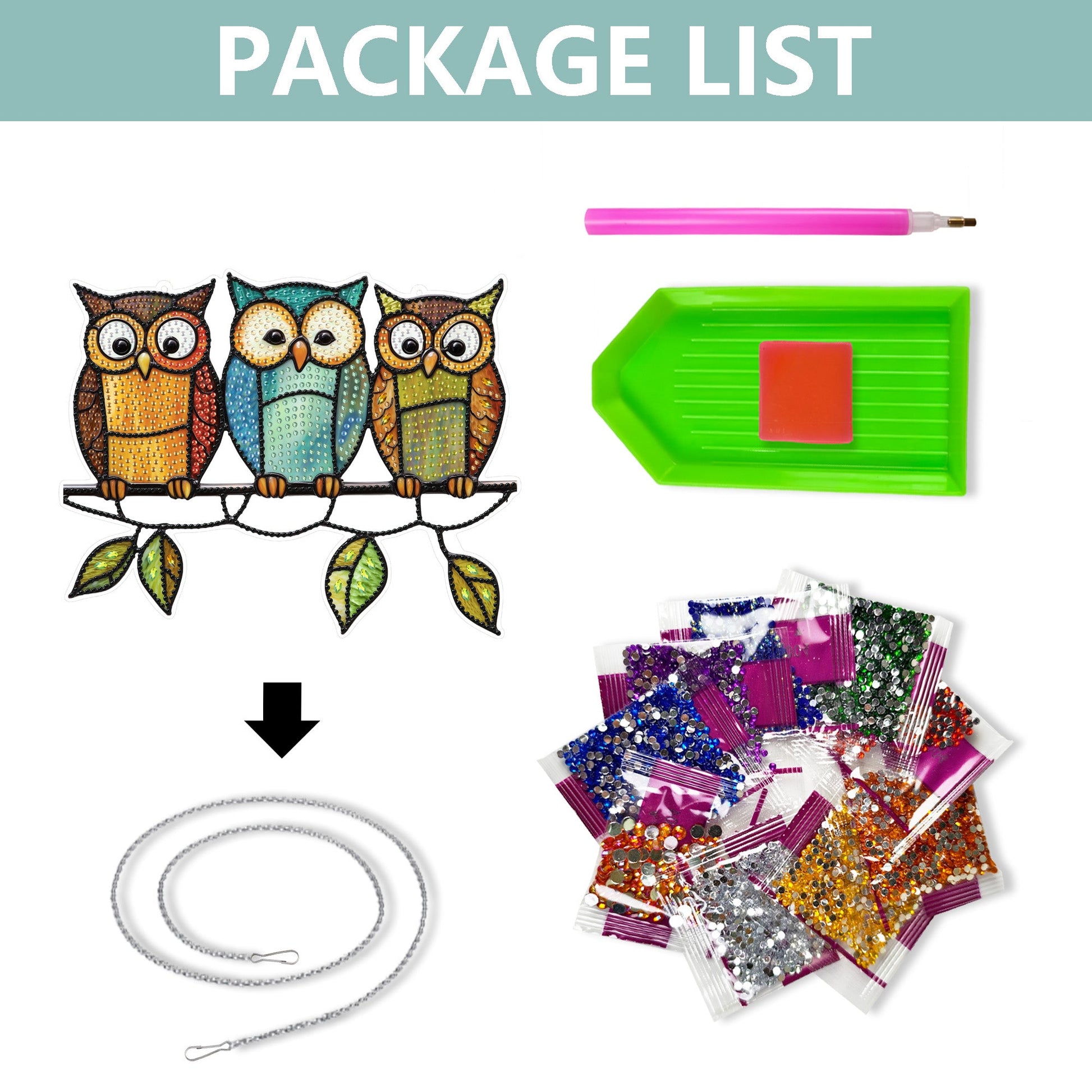 Family Owls - Hanging