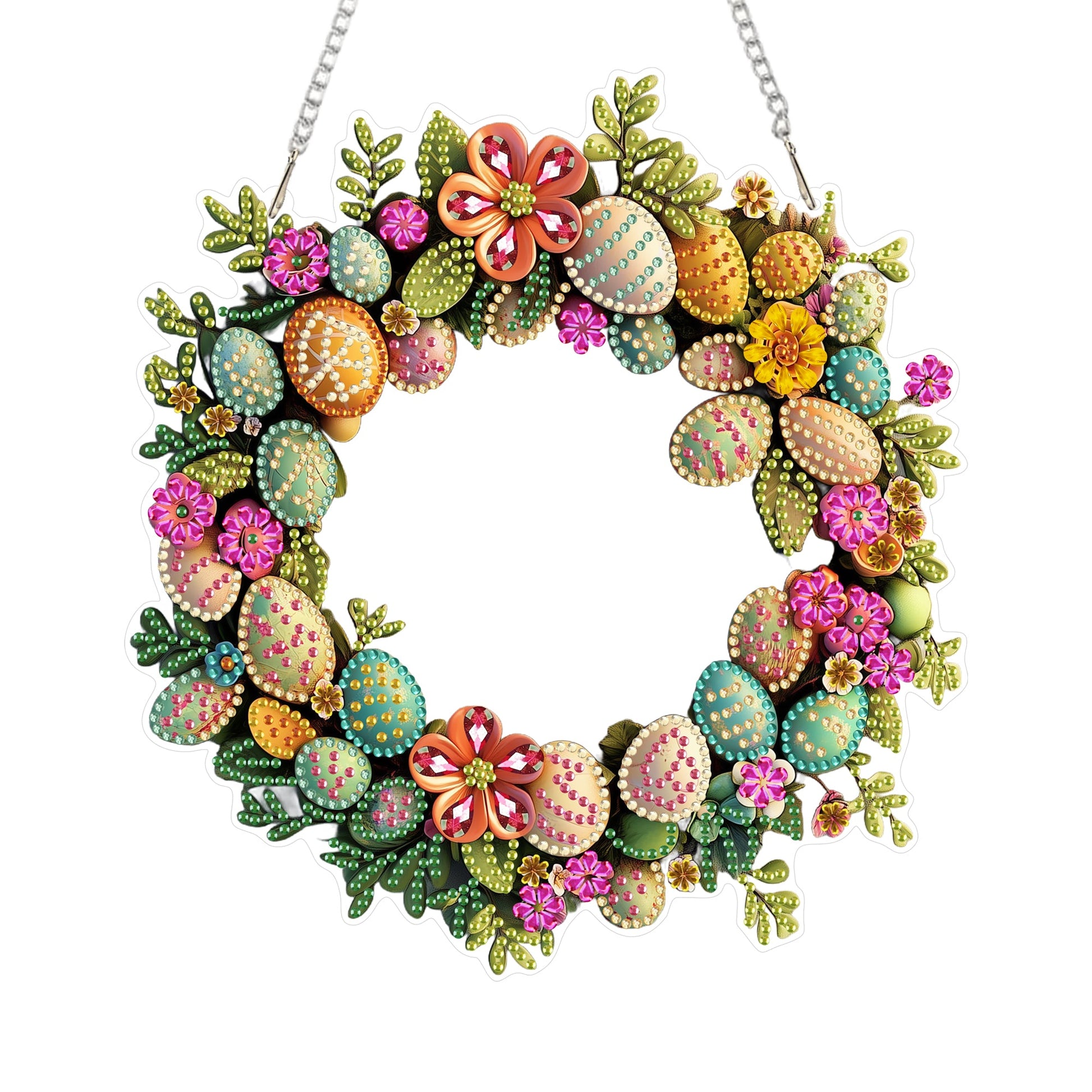 Easter Eggs Wreath - Hanging