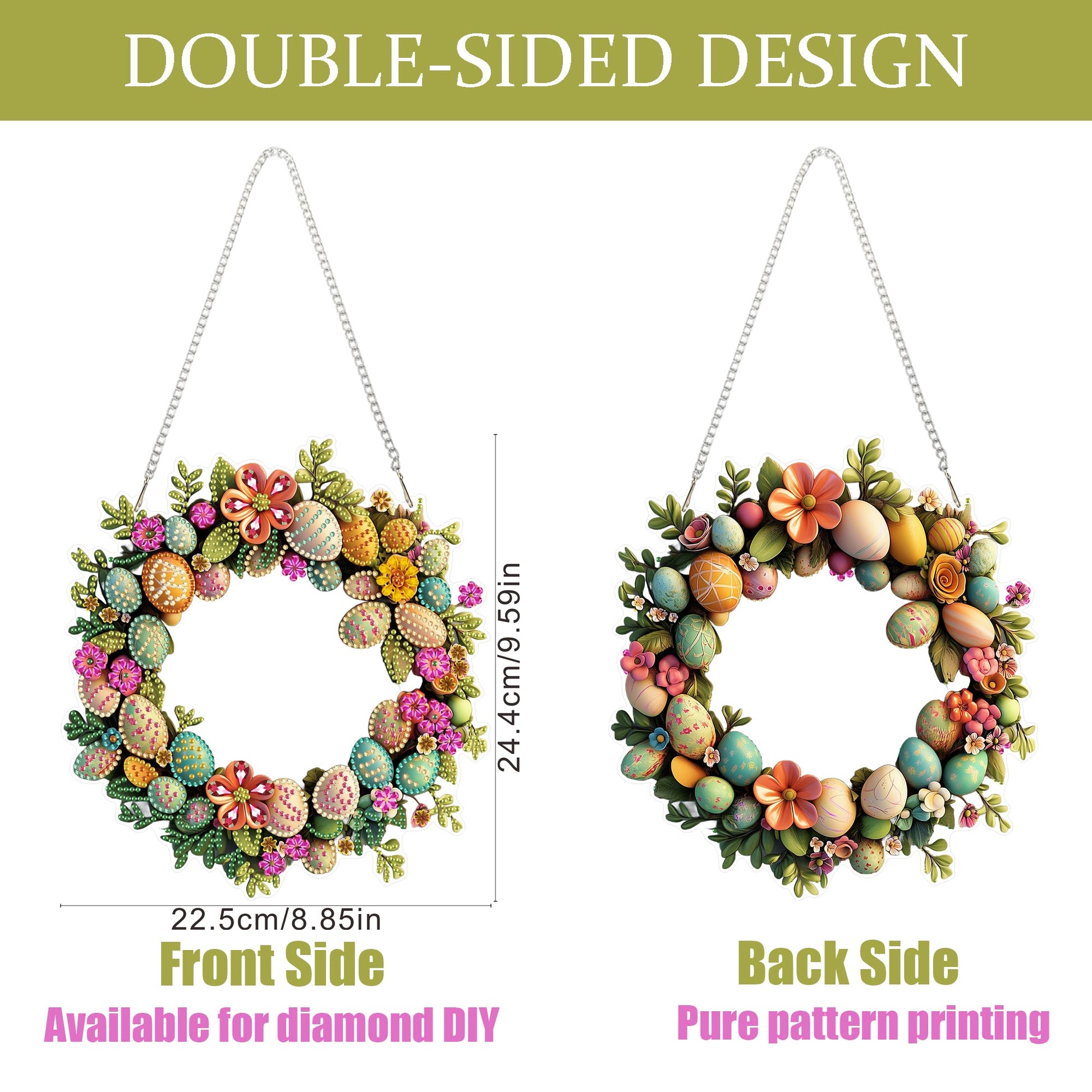 Easter Eggs Wreath - Hanging