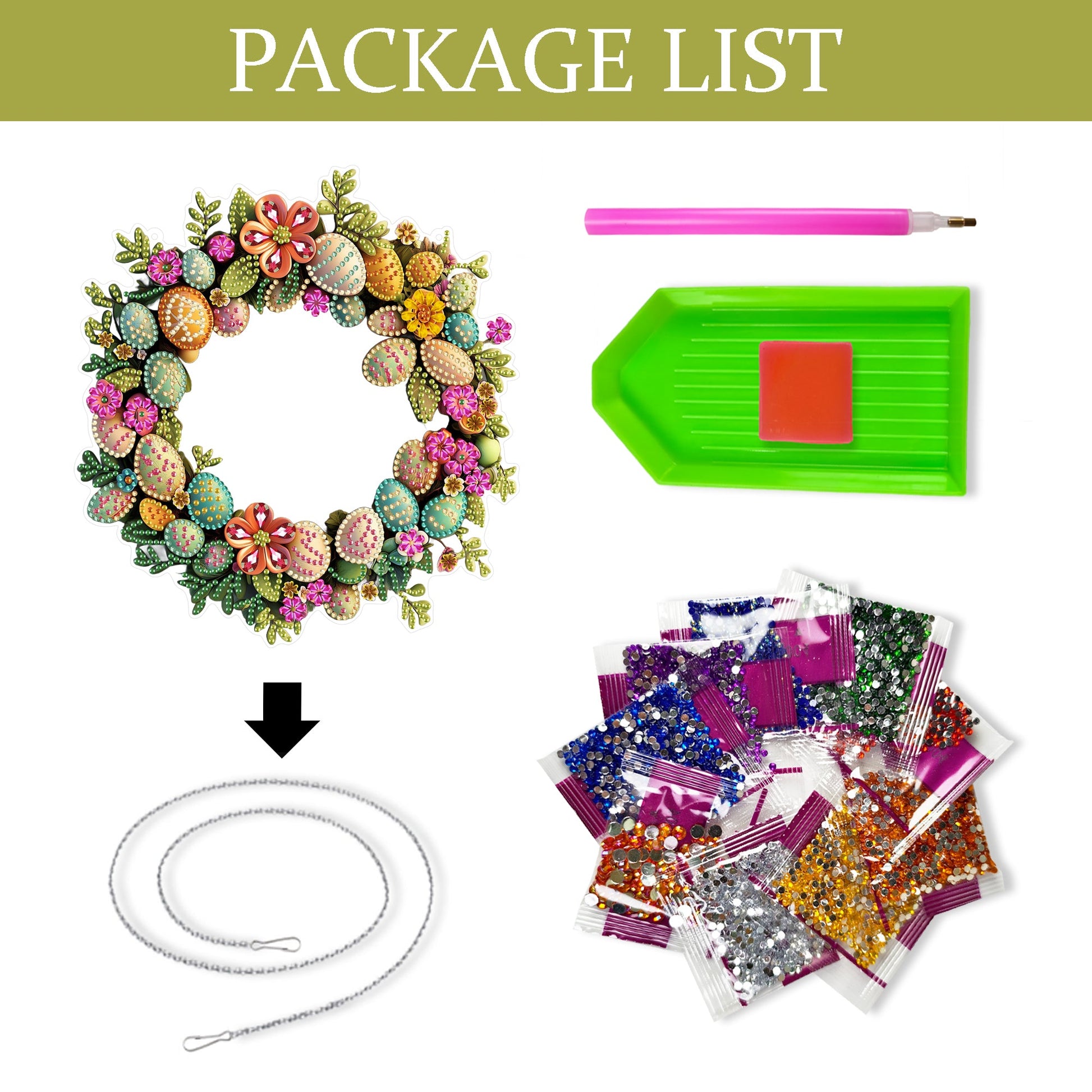 Easter Eggs Wreath - Hanging