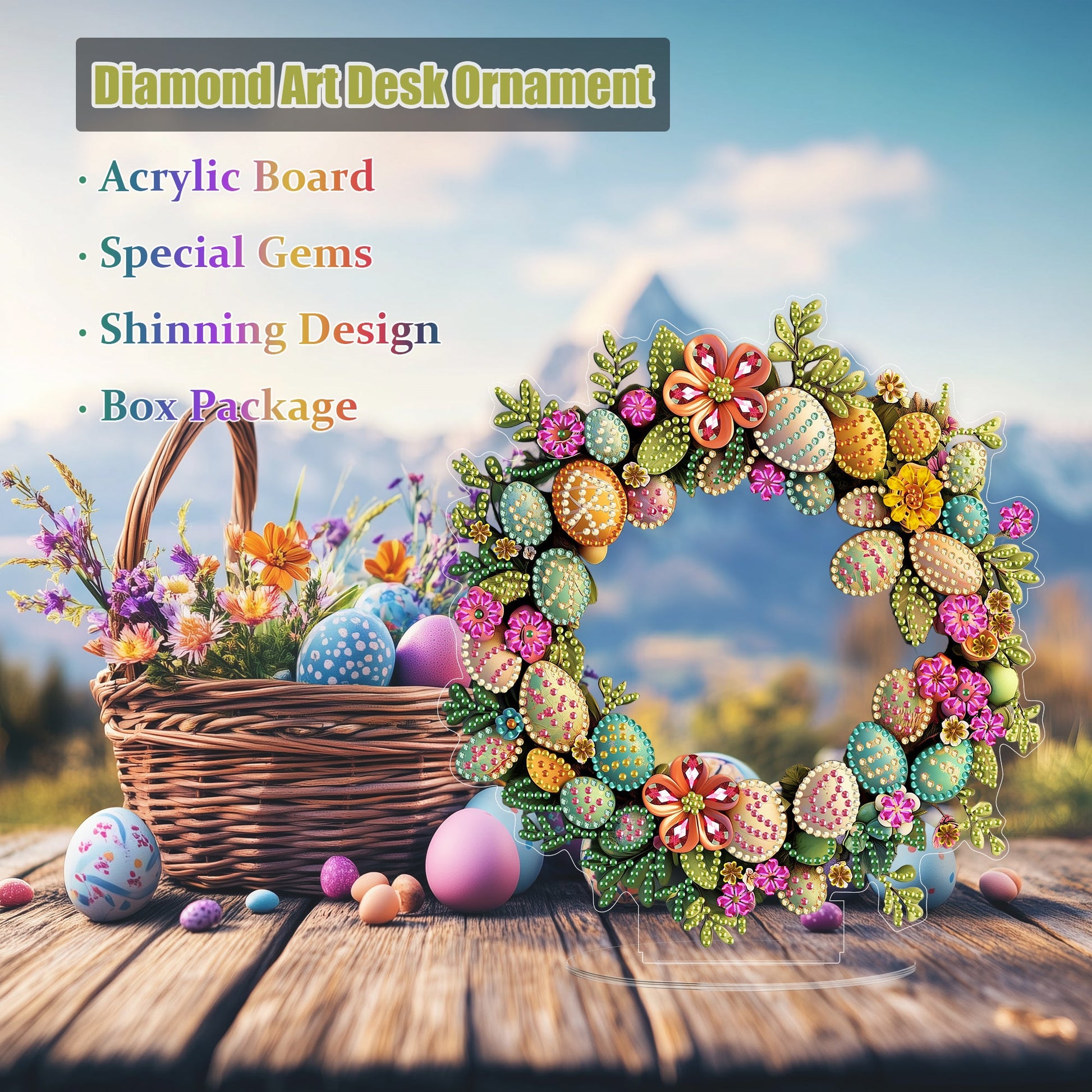 Easter Eggs Wreath - Tabletop
