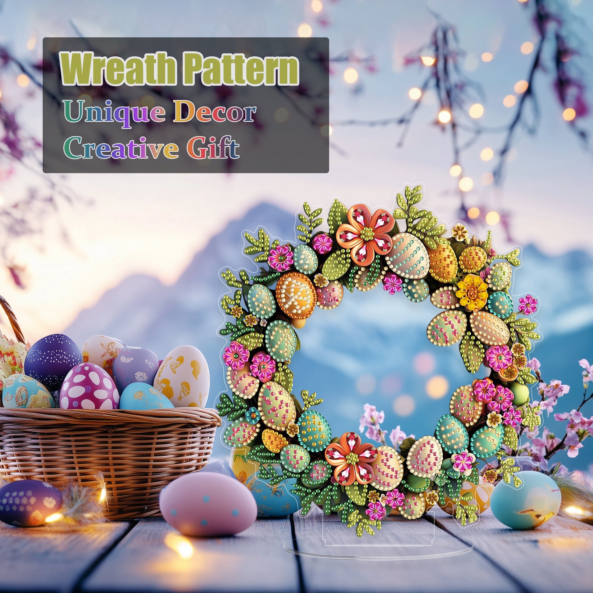 Easter Eggs Wreath - Tabletop