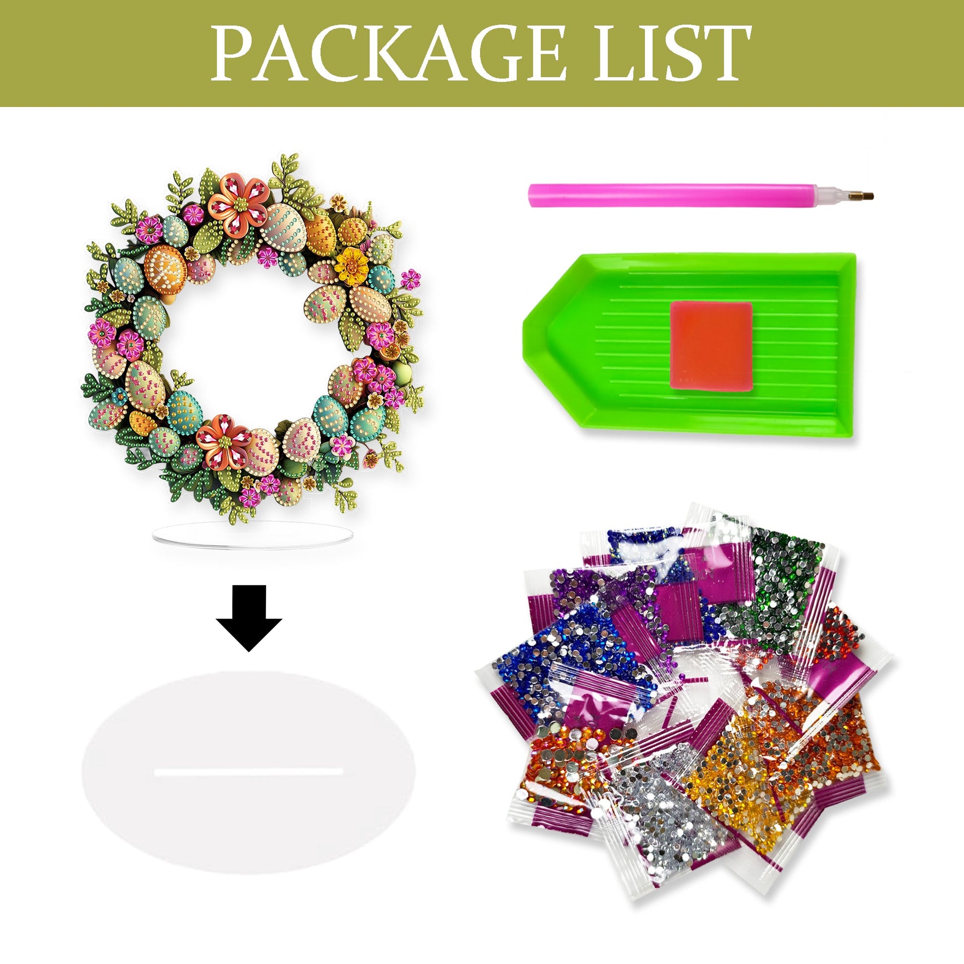 Easter Eggs Wreath - Tabletop