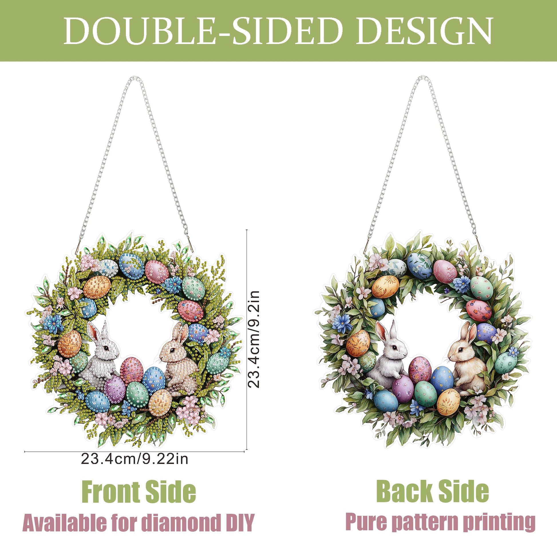 Easter Rabbit Wreath - Hanging