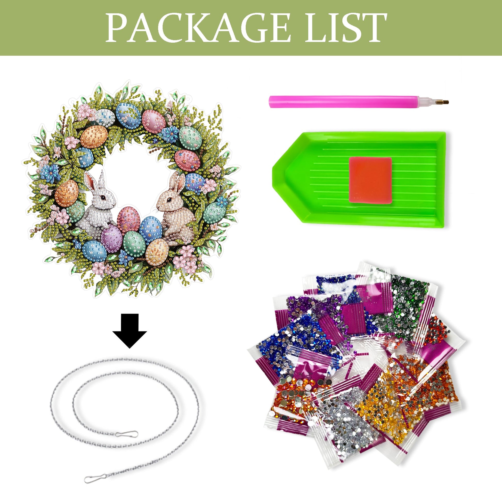 Easter Rabbit Wreath - Hanging