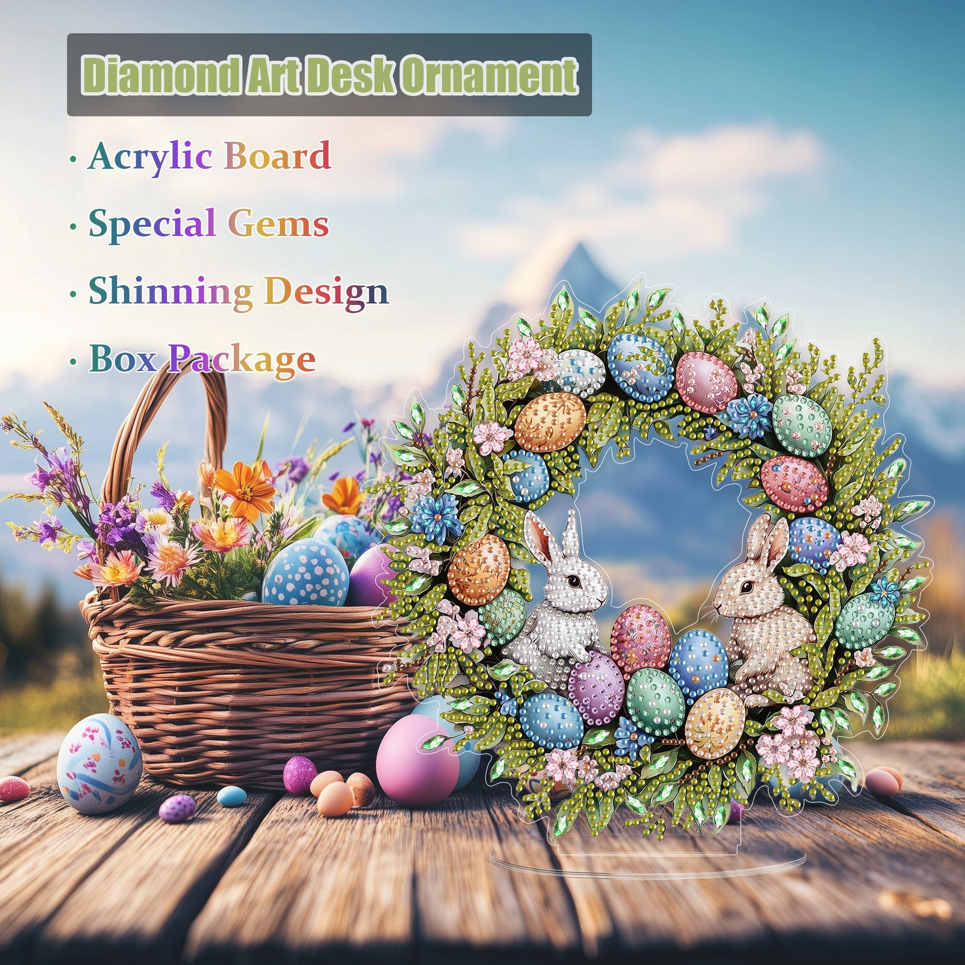 Easter Rabbit Wreath - Tabletop