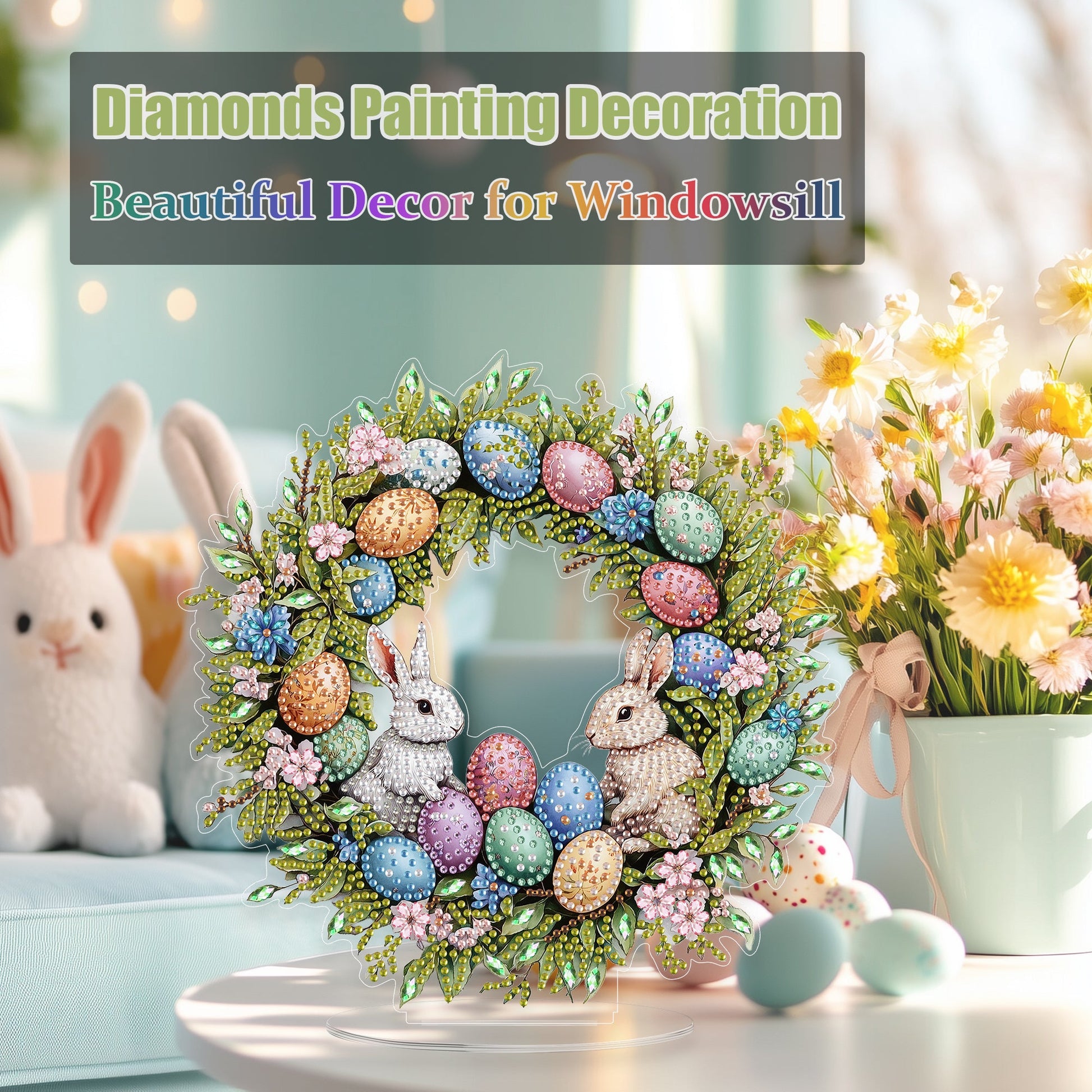 Easter Rabbit Wreath - Tabletop