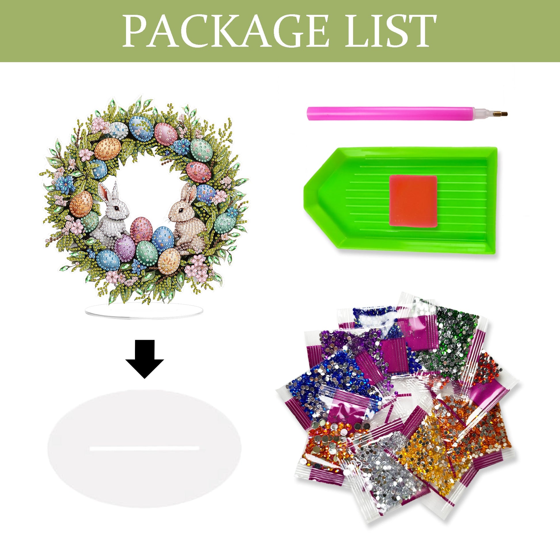 Easter Rabbit Wreath - Tabletop