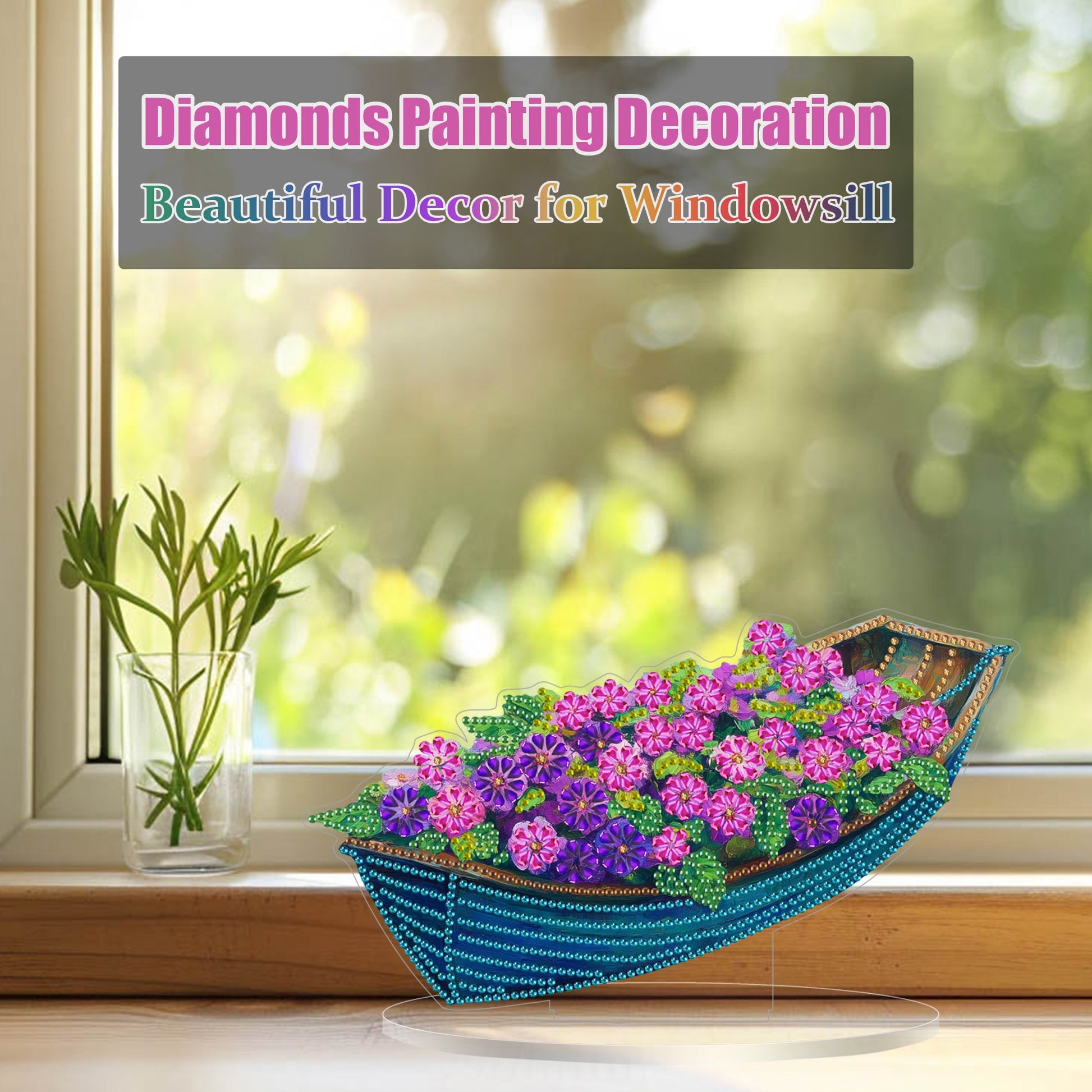 Purple Flowers on the Boat - Tabletop