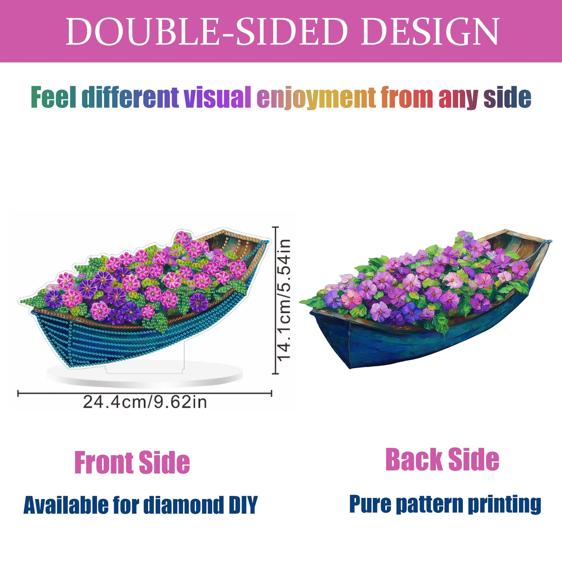 Purple Flowers on the Boat - Tabletop