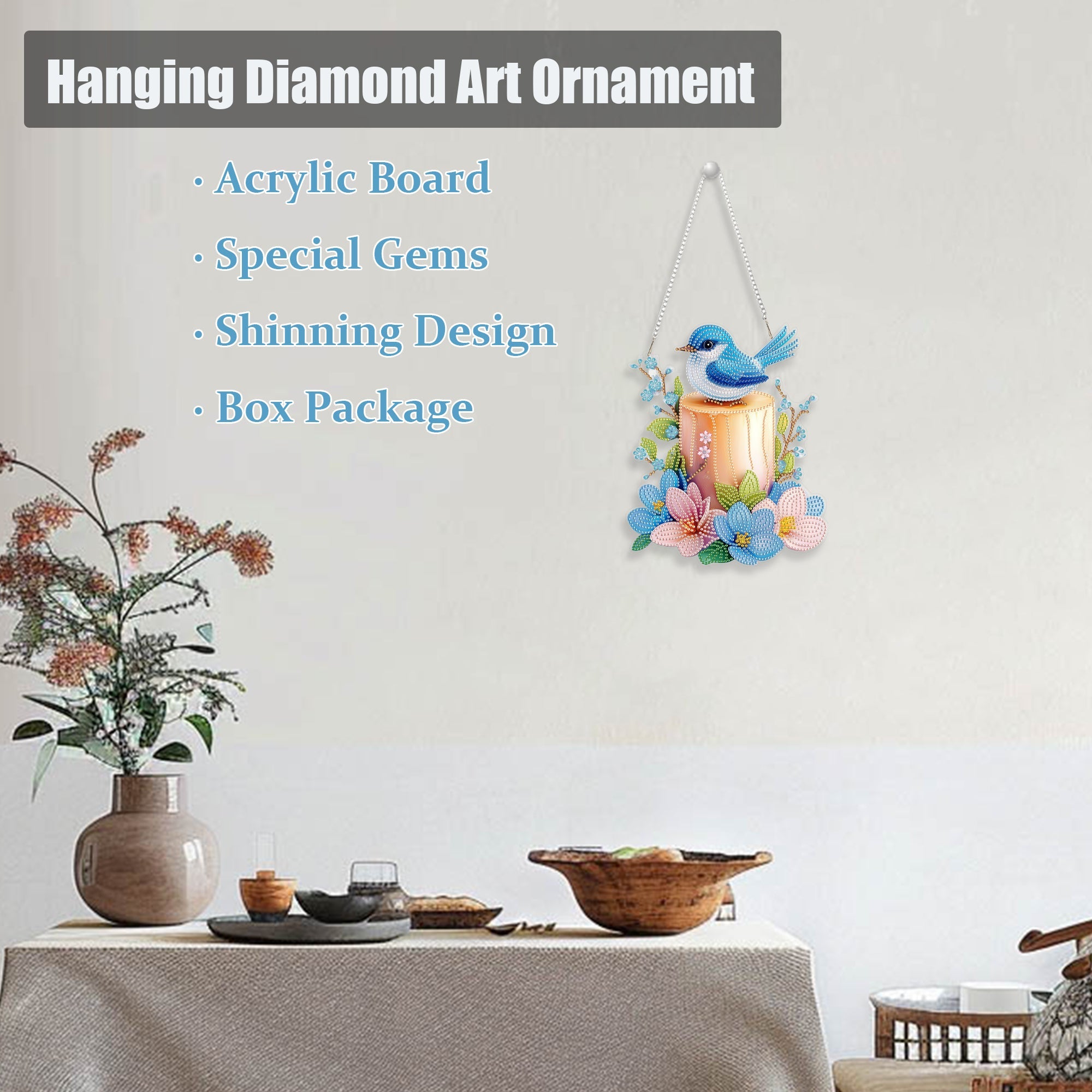 Bird on Candle - Hanging