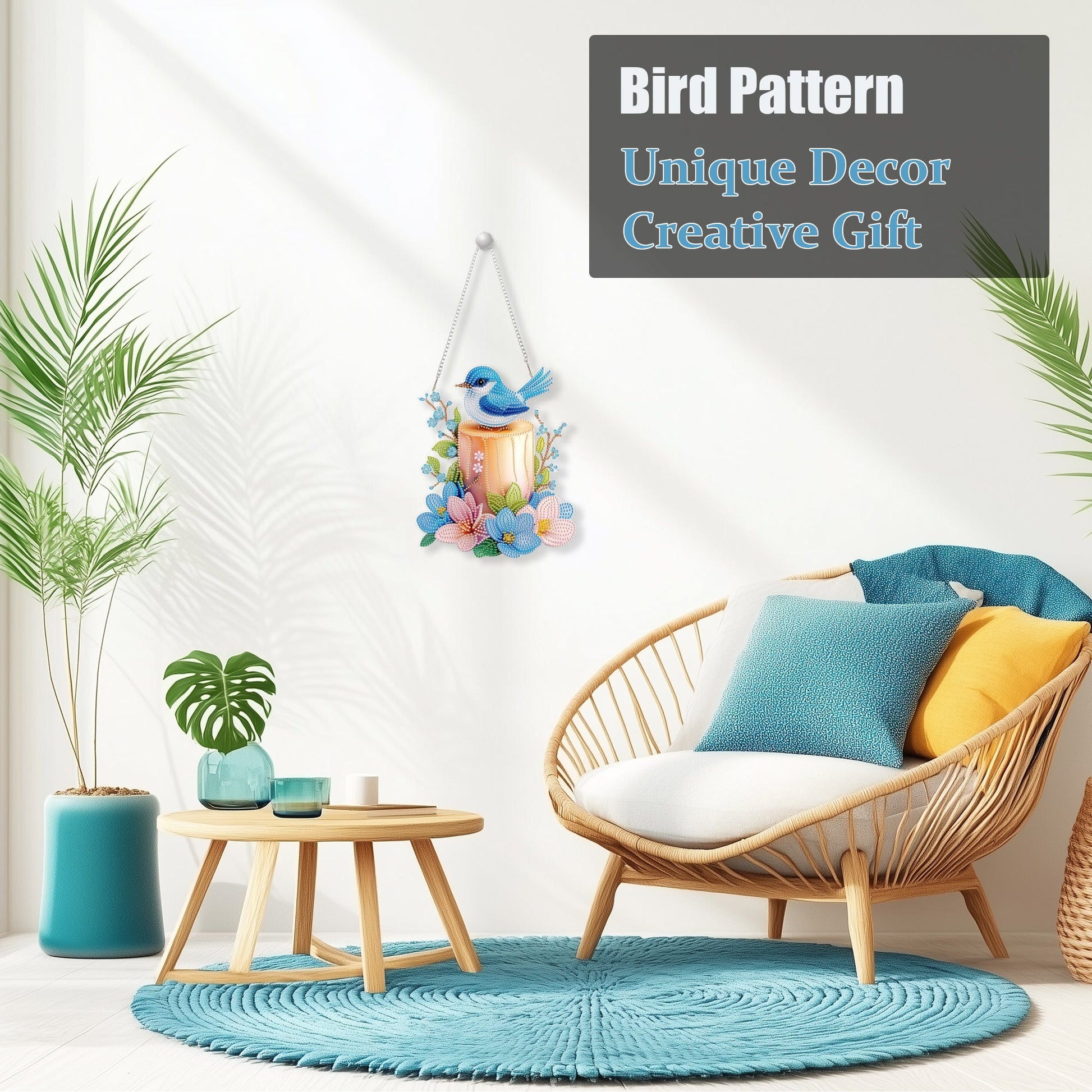 Bird on Candle - Hanging