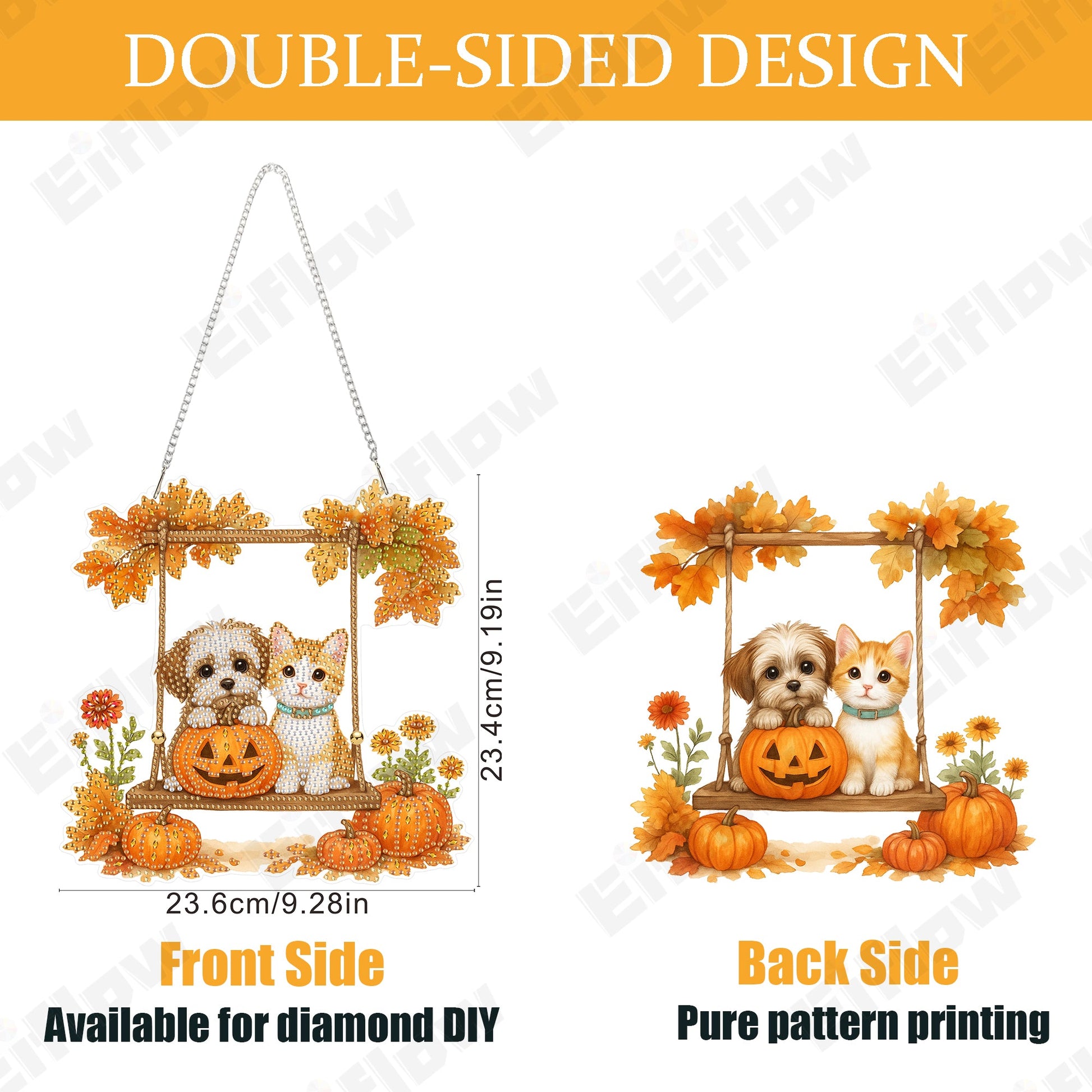 Cat and Dog on the Swing