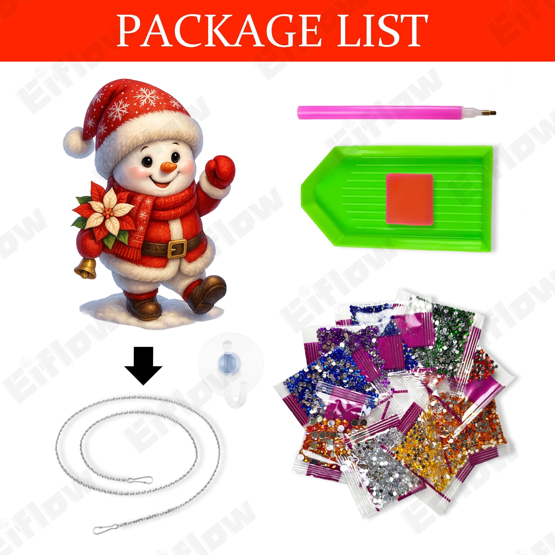 Hanging Pendant, Christmas Snowman