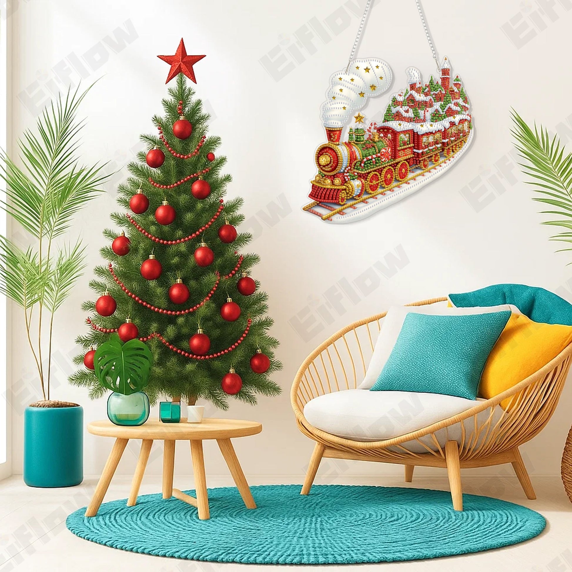 Hanging Pendant, Christmas Train