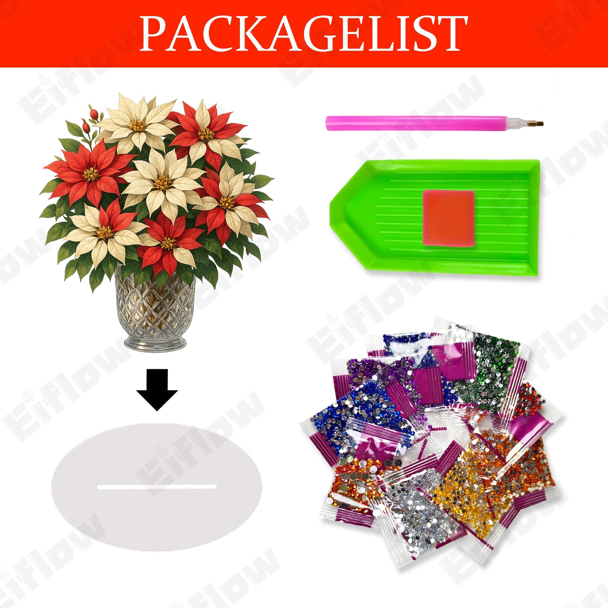 Tabletop Ornament, Christmas Flower