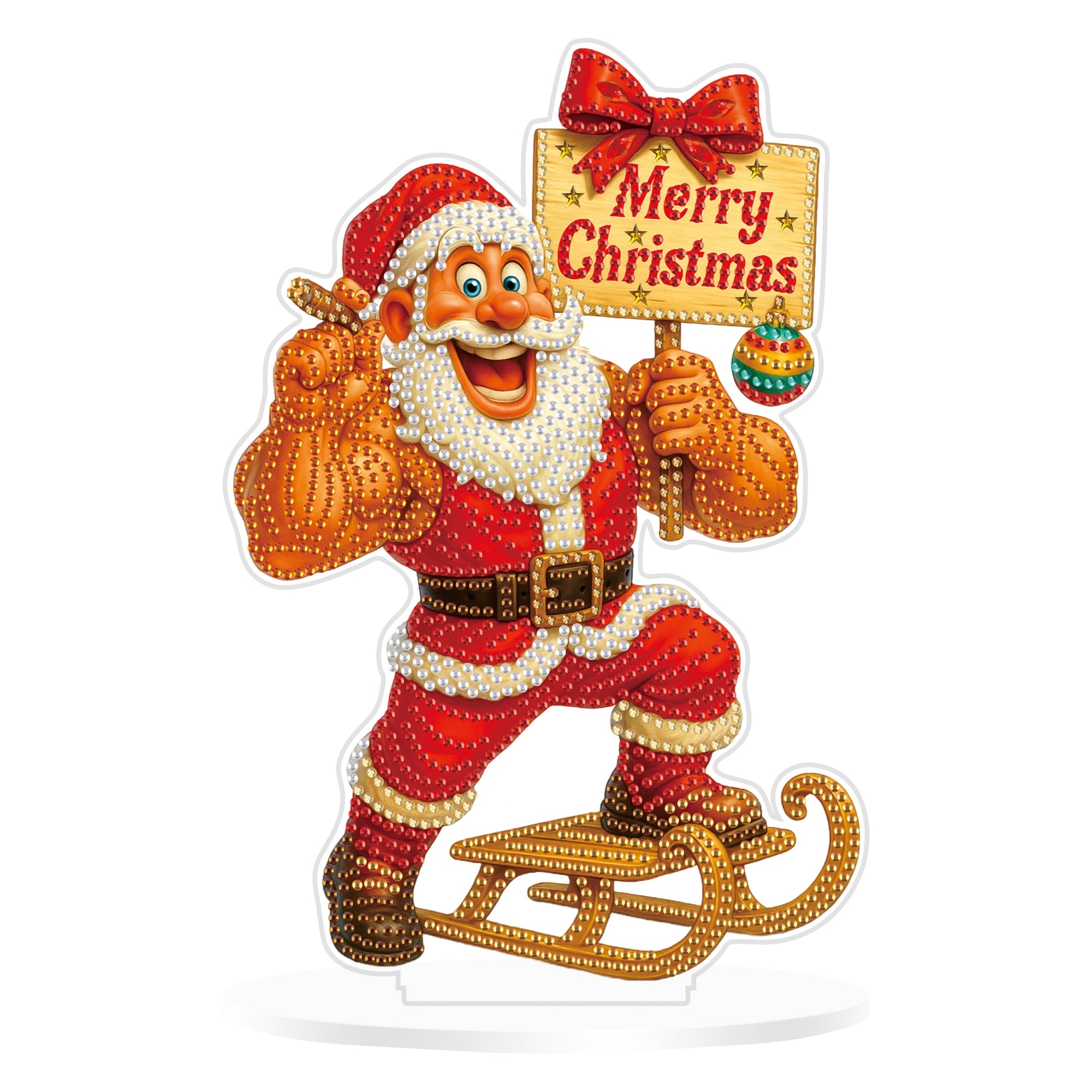 Tabletop Ornament, Muscle Santa Claus