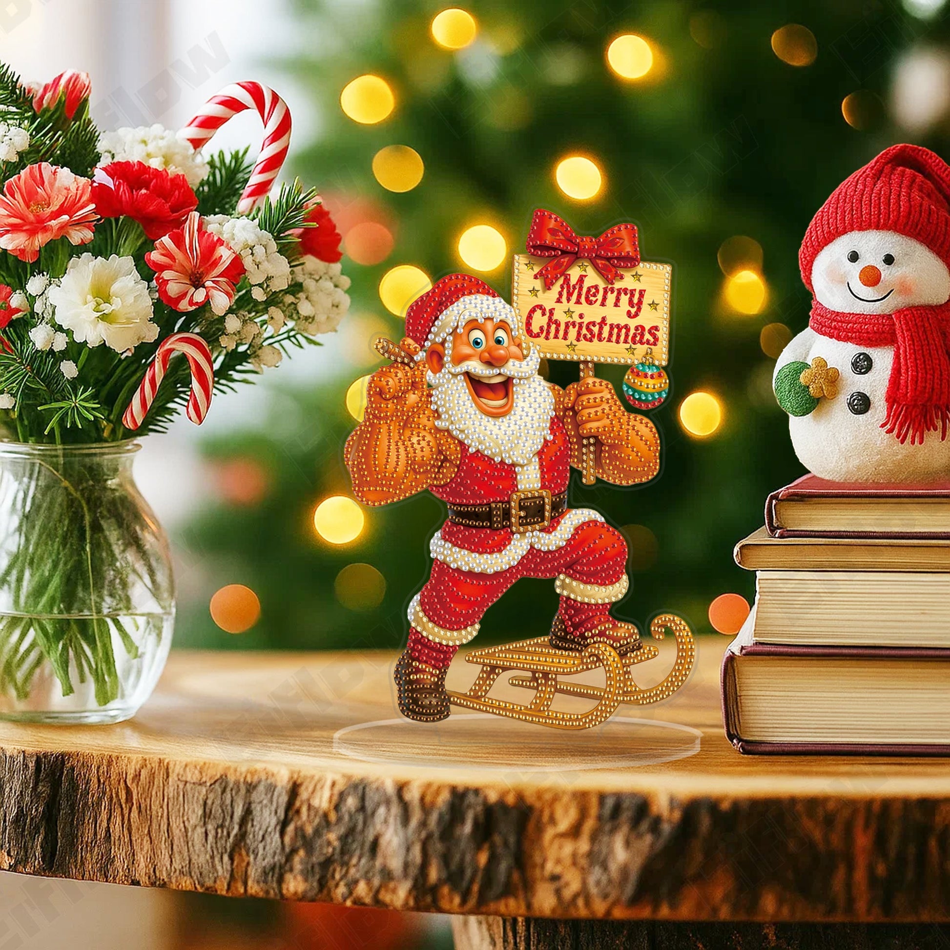 Tabletop Ornament, Muscle Santa Claus