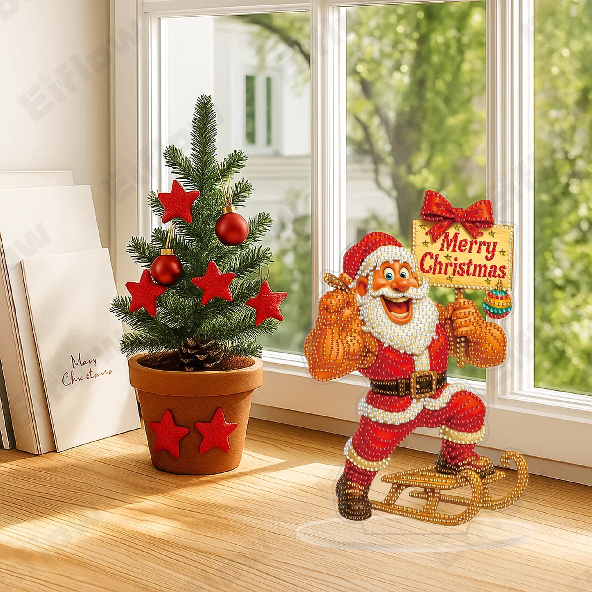 Tabletop Ornament, Muscle Santa Claus