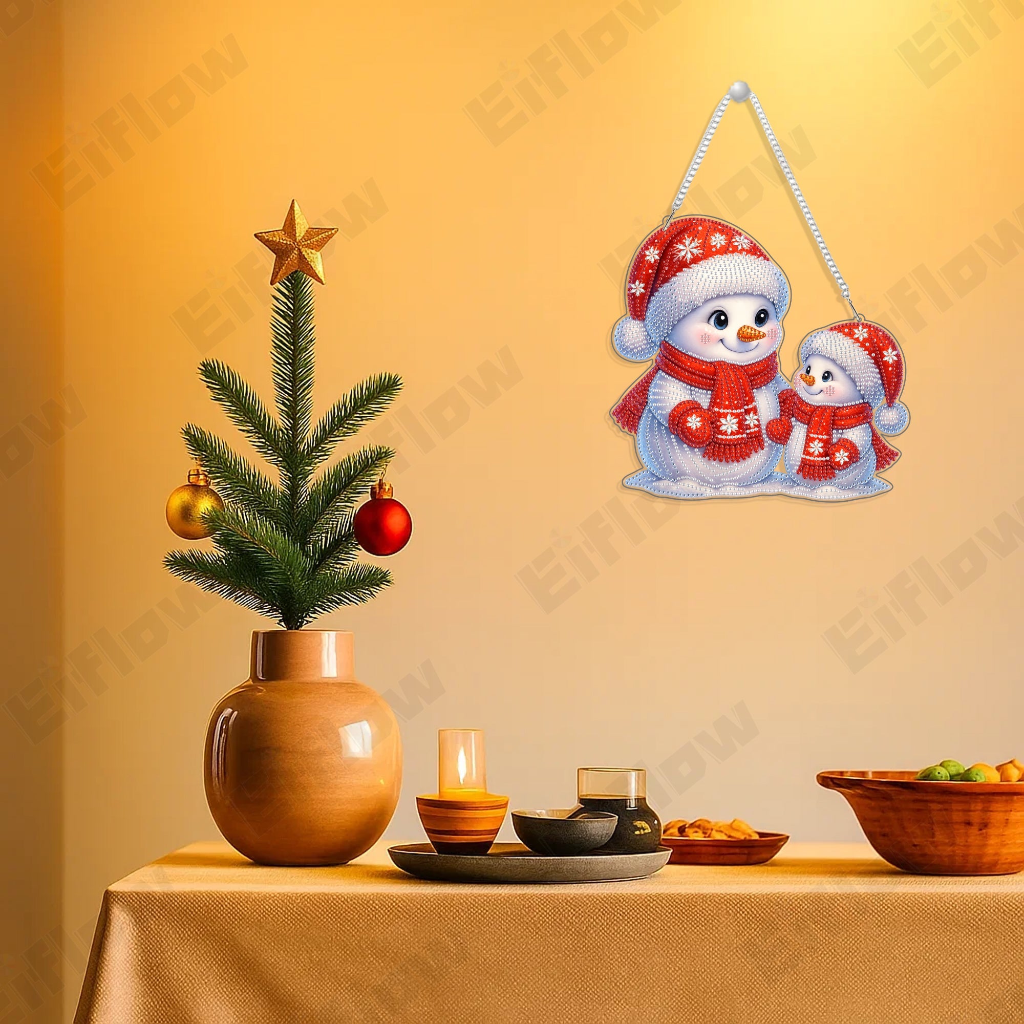 Hanging Pendant, Christmas Snowman