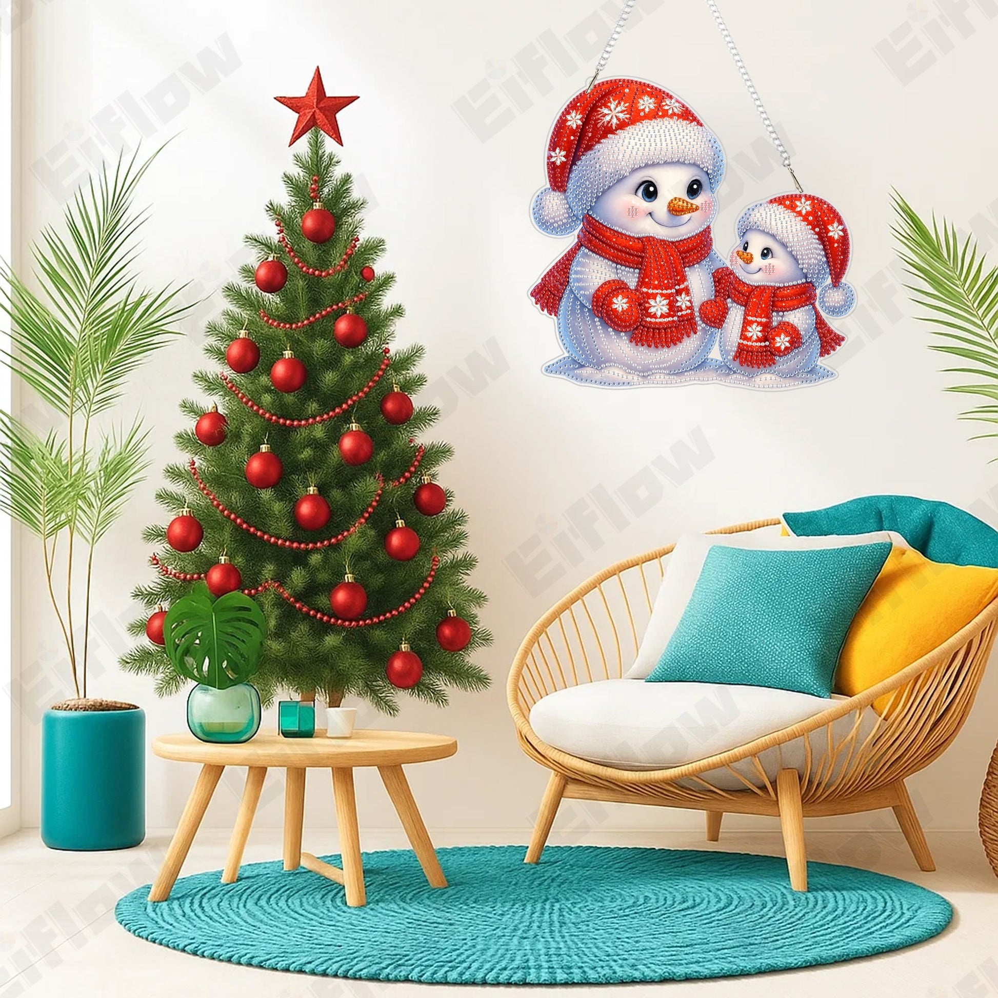 Hanging Pendant, Christmas Snowman