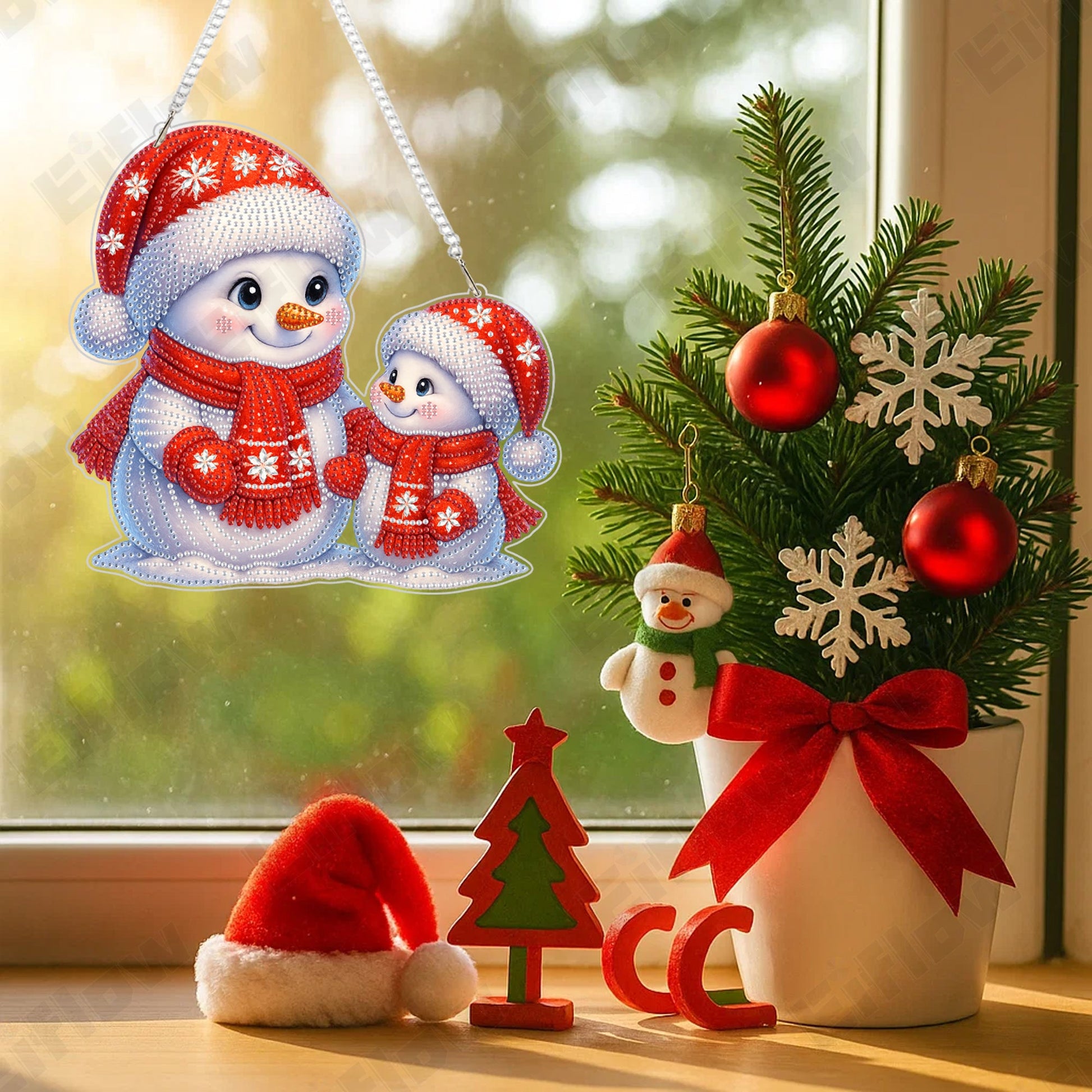 Hanging Pendant, Christmas Snowman