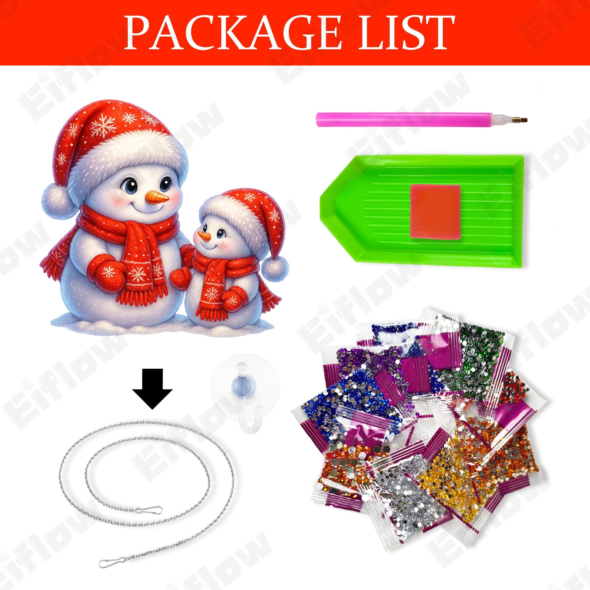 Hanging Pendant, Christmas Snowman