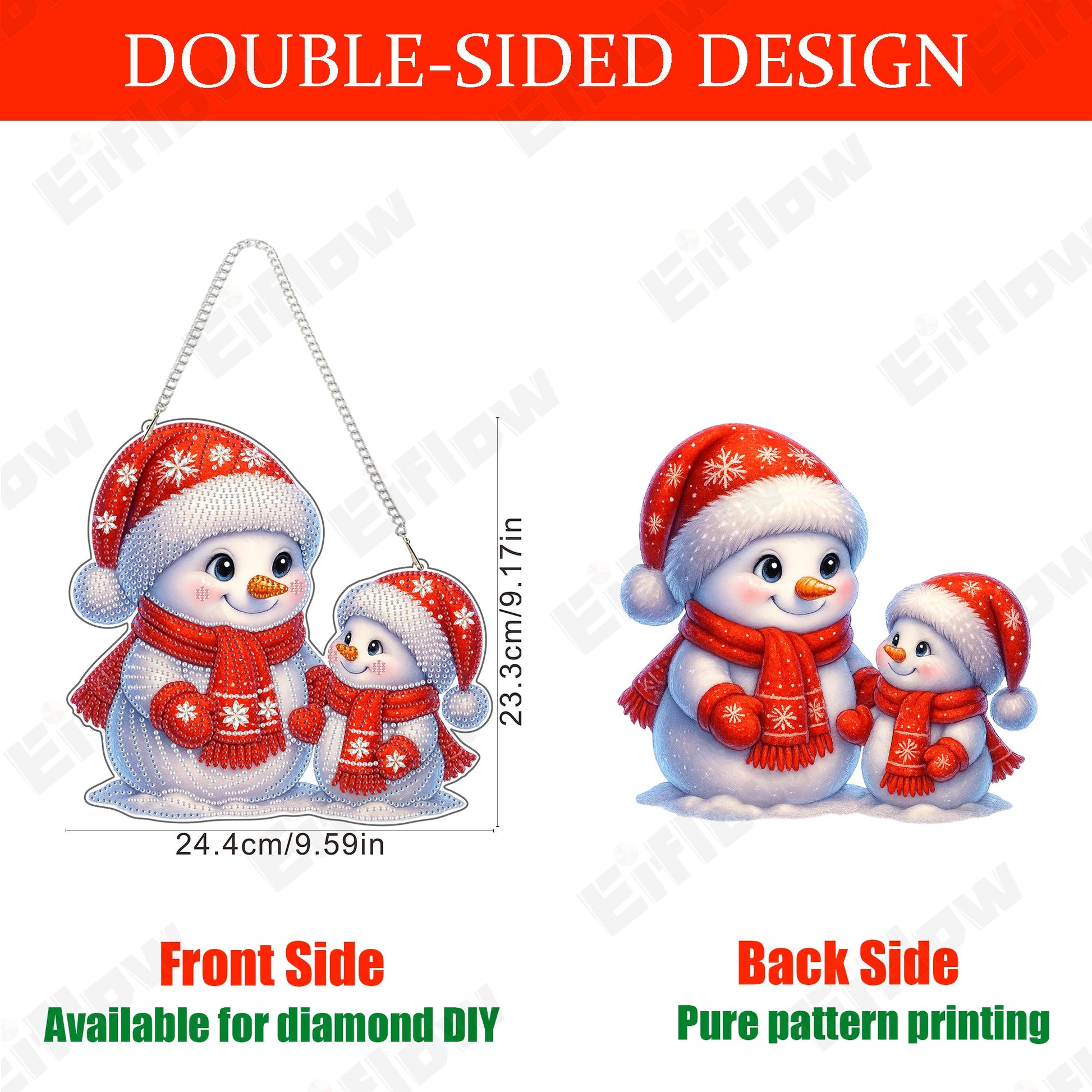 Hanging Pendant, Christmas Snowman