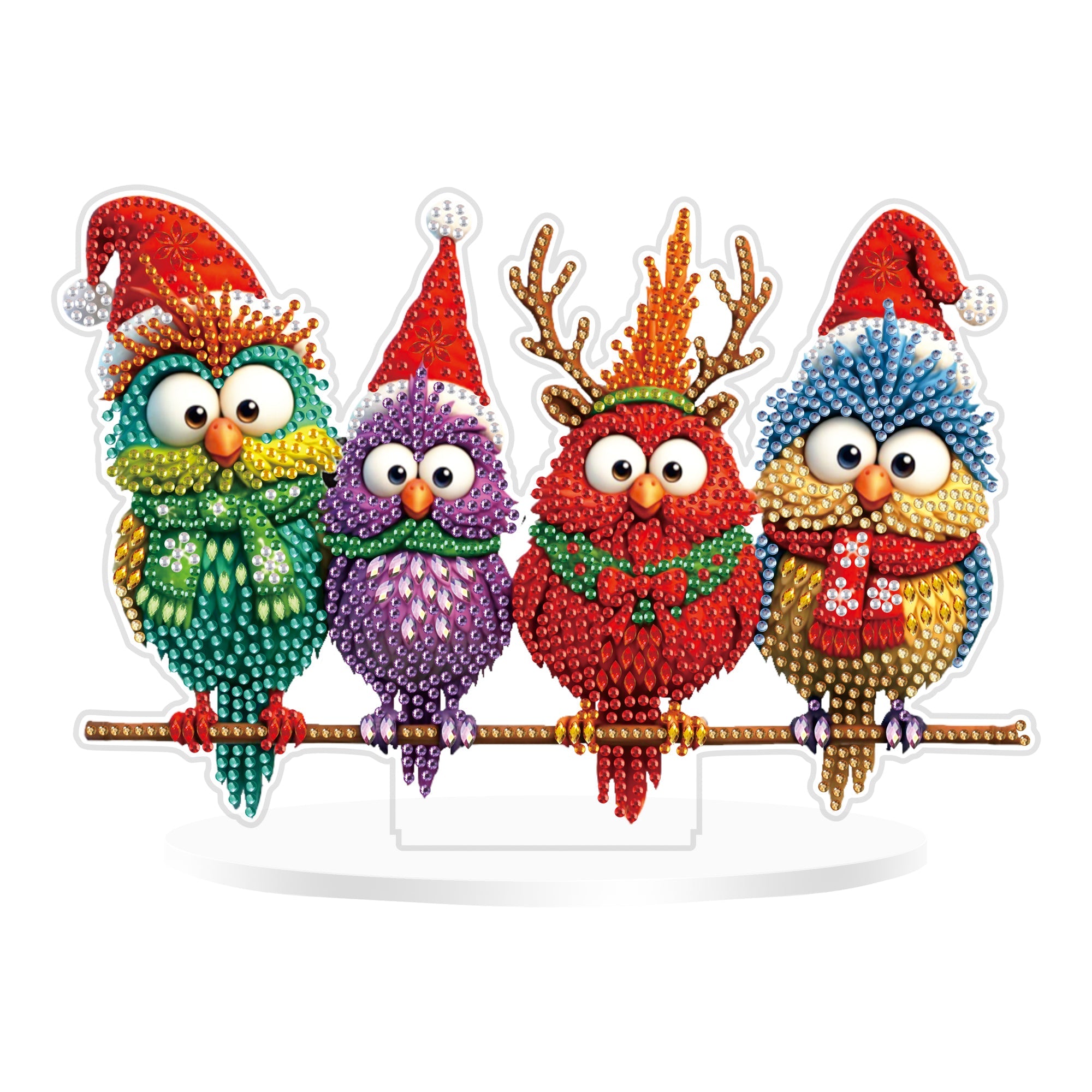 Colorful Christmas Birds