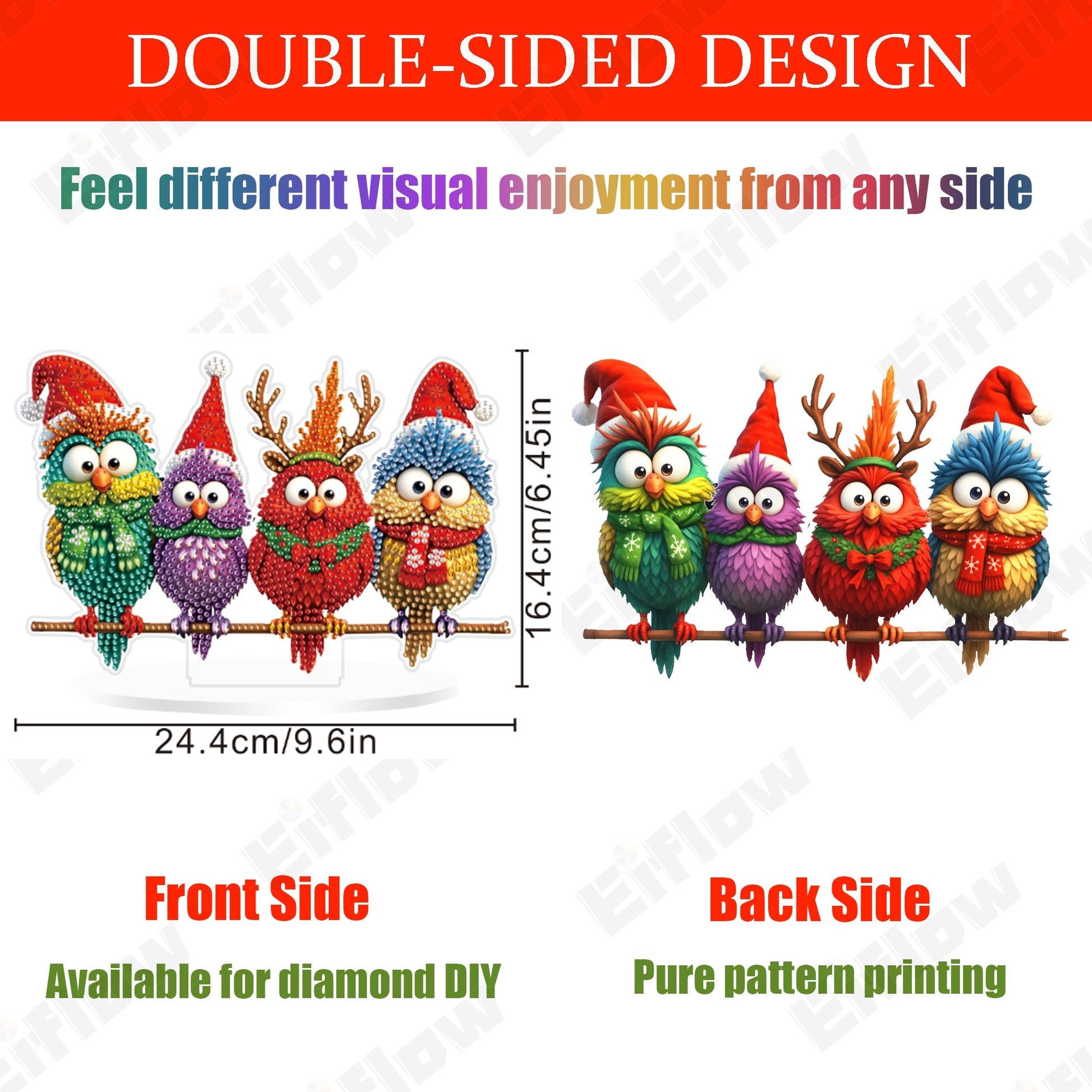 Colorful Christmas Birds - Tabletop