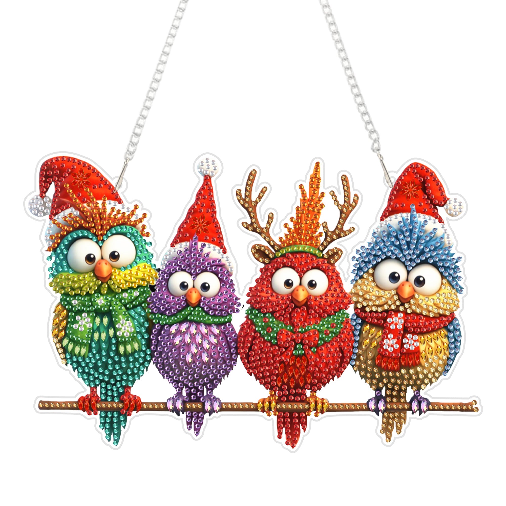 Colorful Christmas Birds