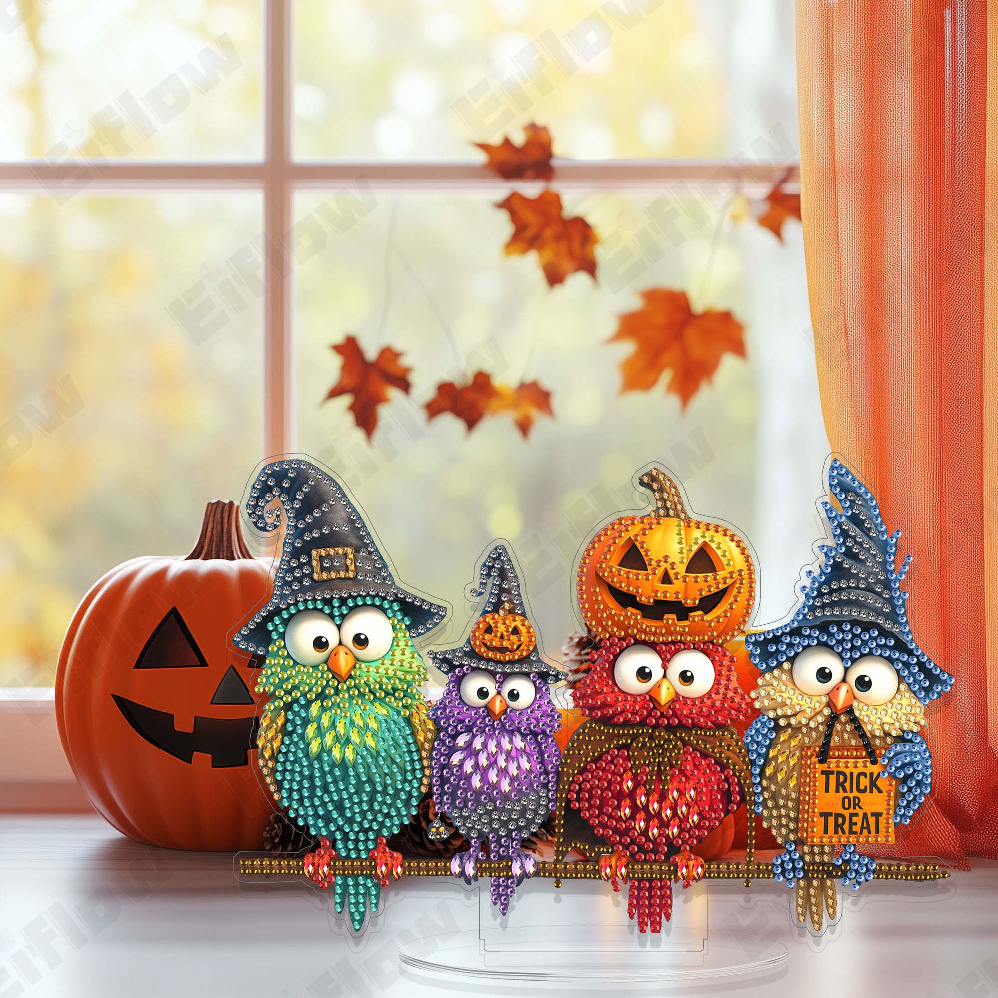 Colorful Halloween Birds - Tabletop