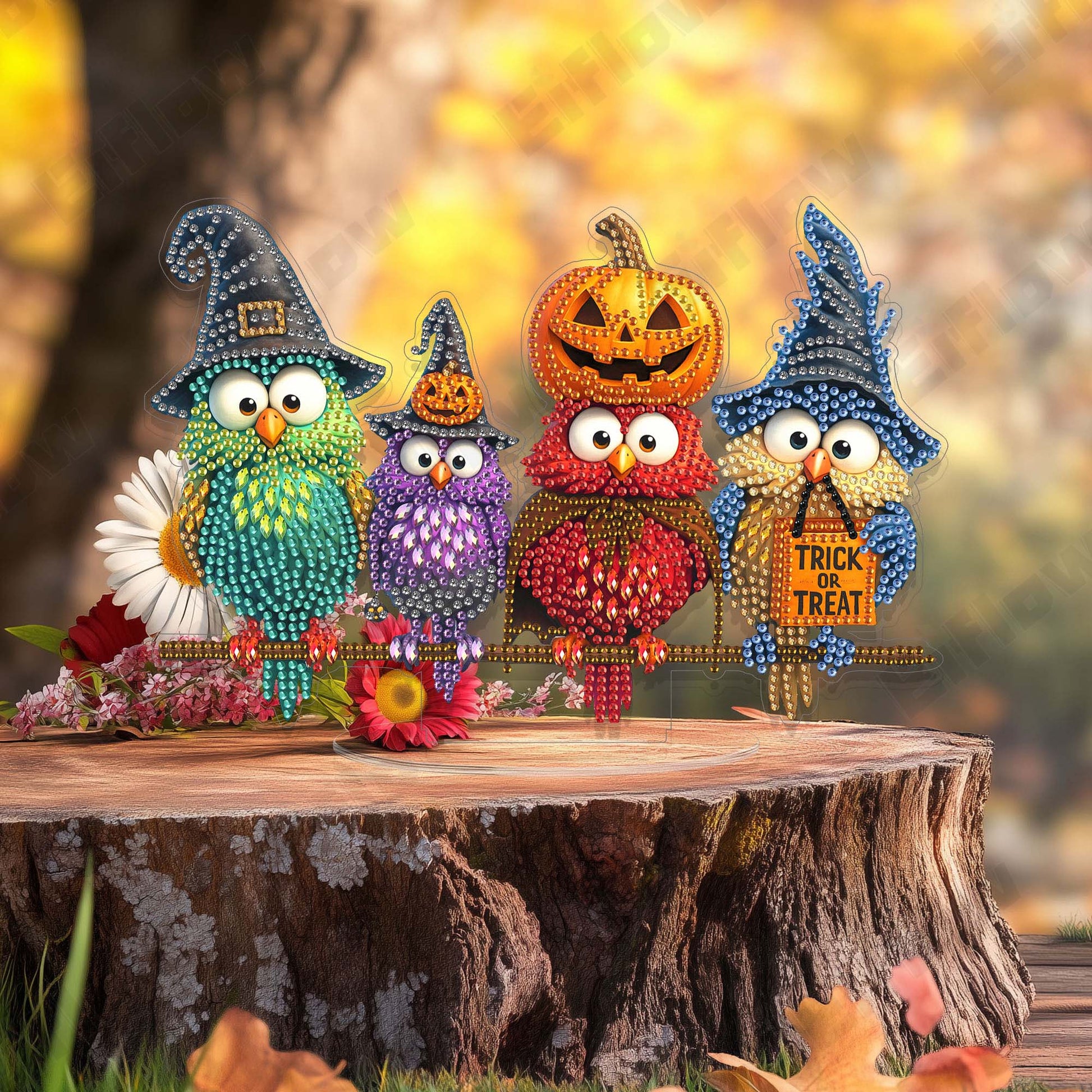 Colorful Halloween Birds - Tabletop