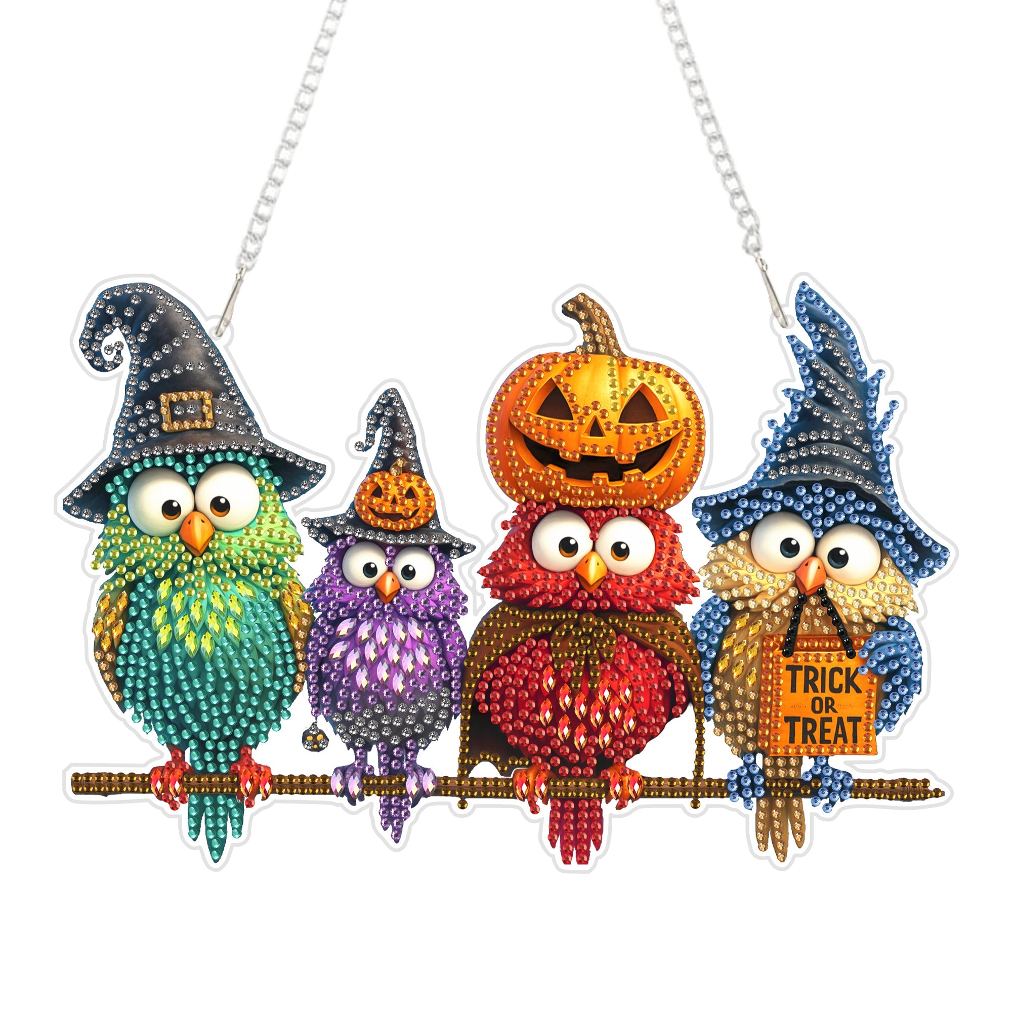 Colorful Halloween Birds - Hanging