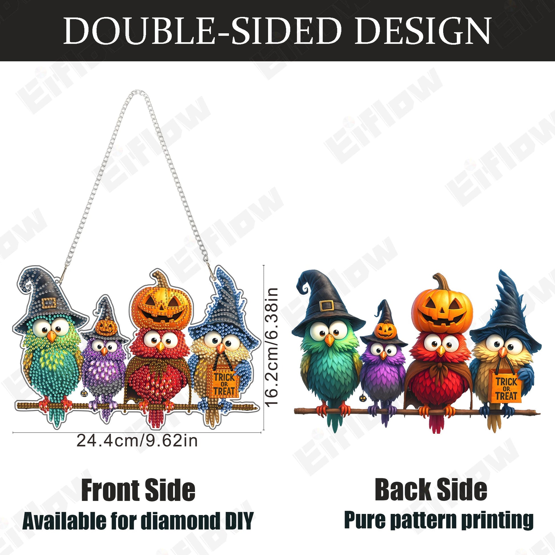 Colorful Halloween Birds - Hanging
