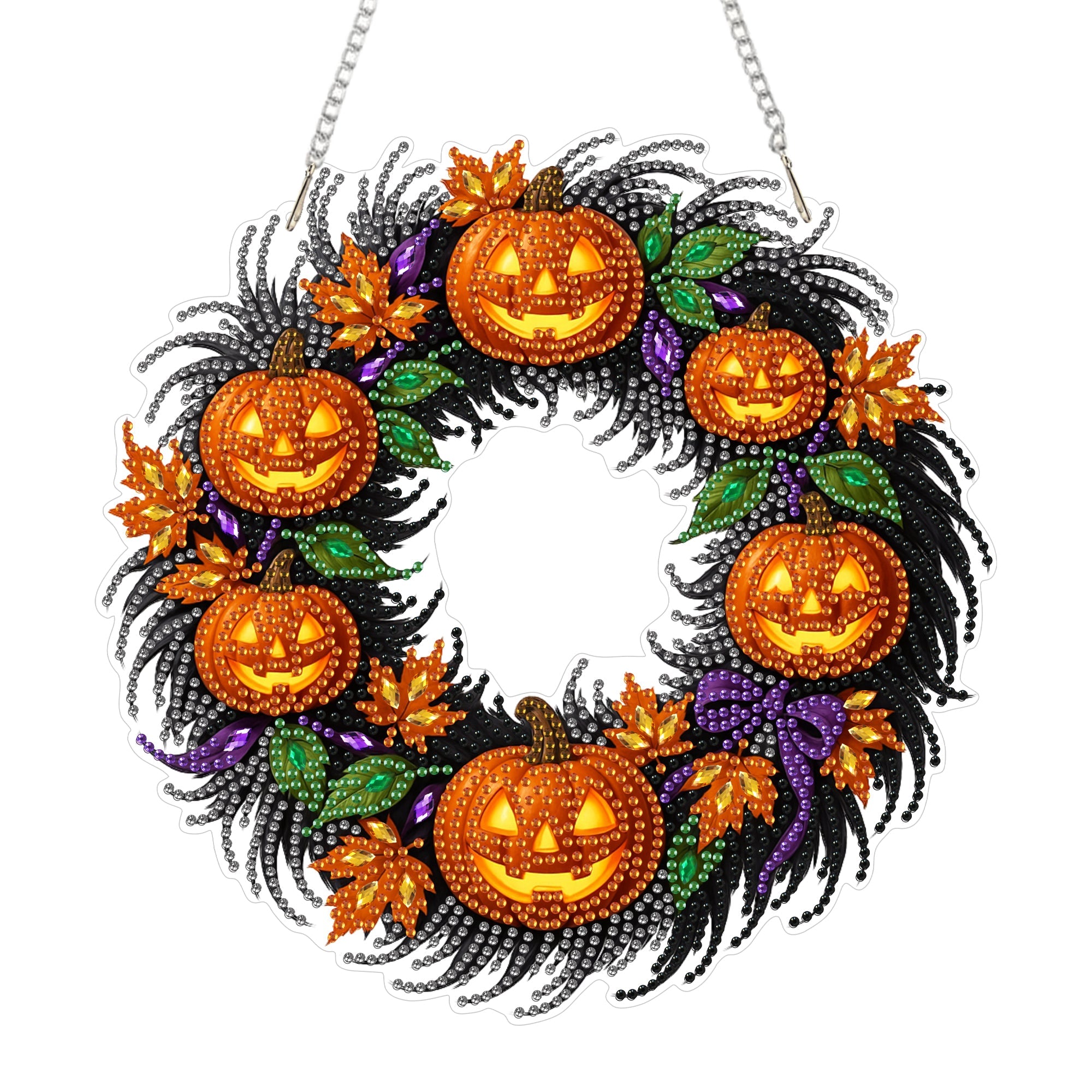 Halloween Pumpkin Wreath