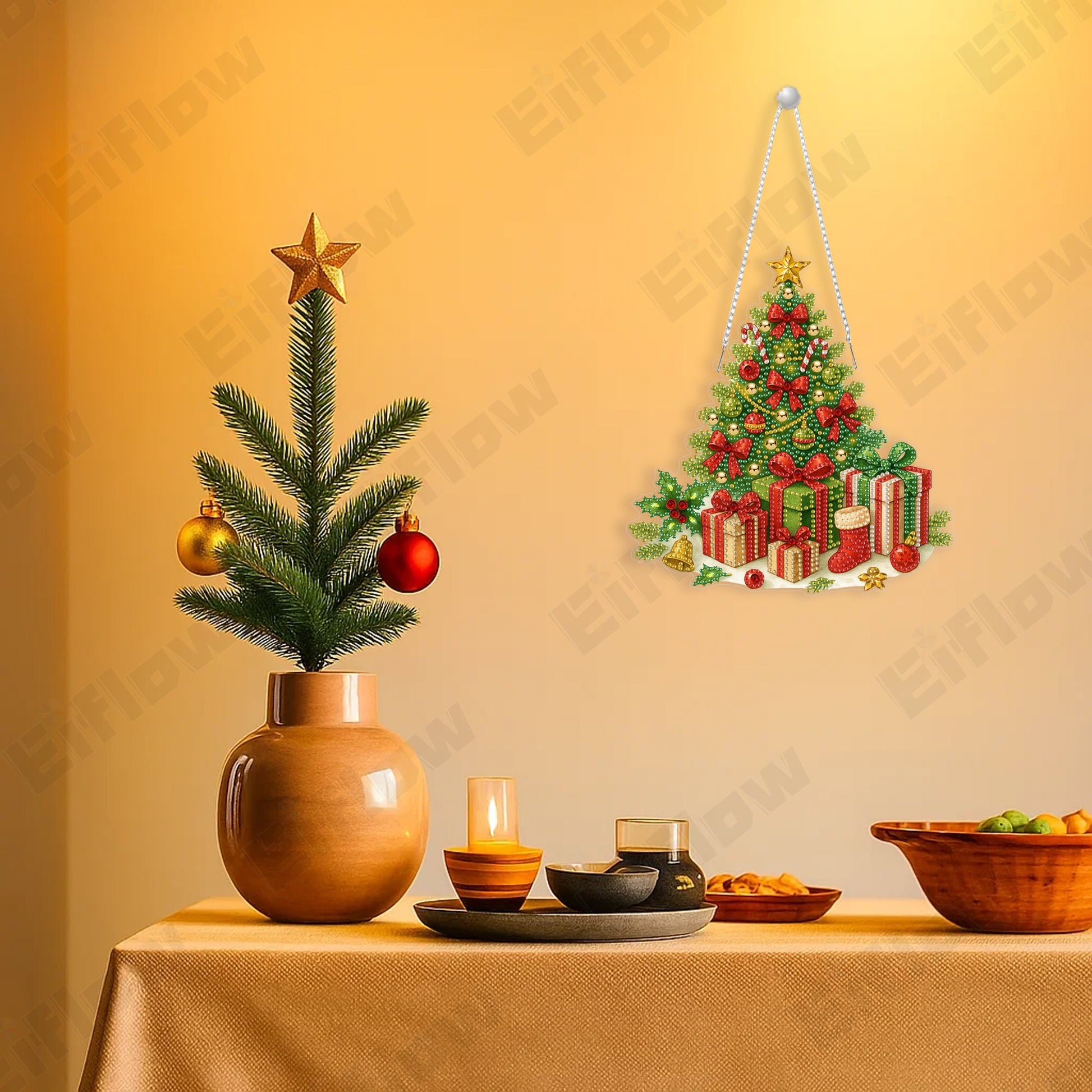 Christmas Tree with Gifts - Hanging