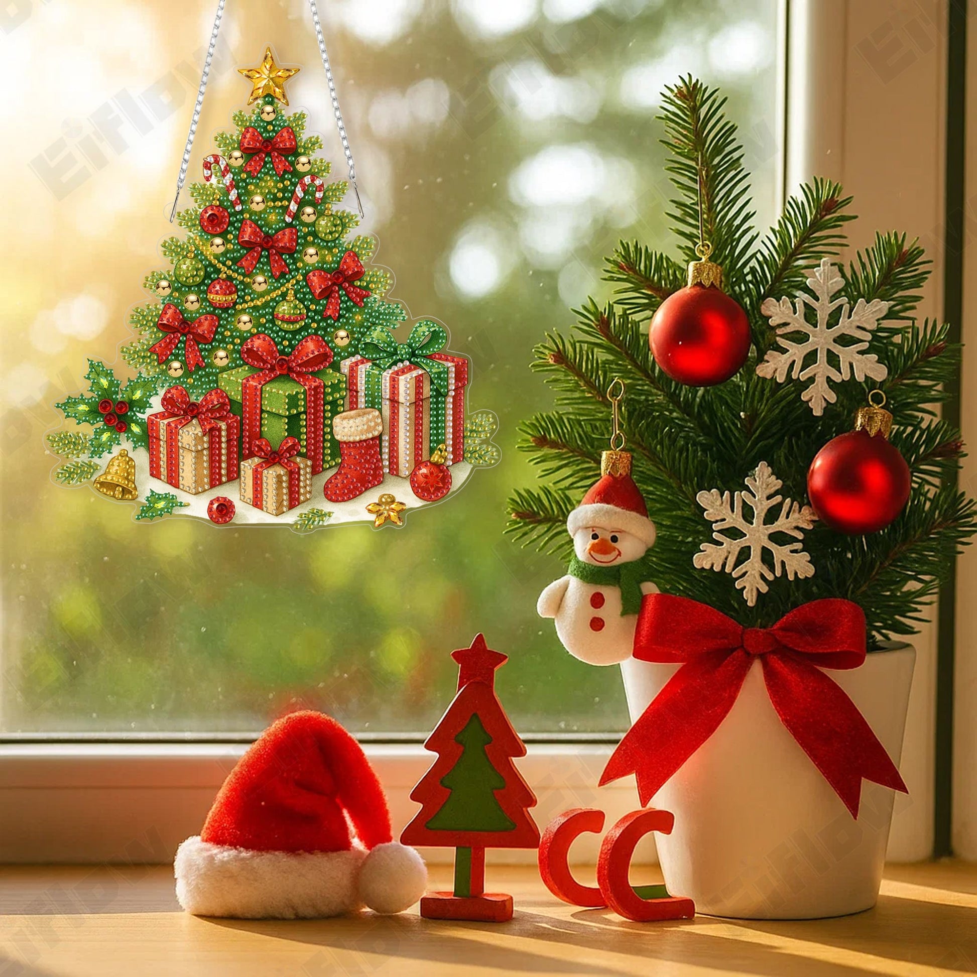 Christmas Tree with Gifts - Hanging